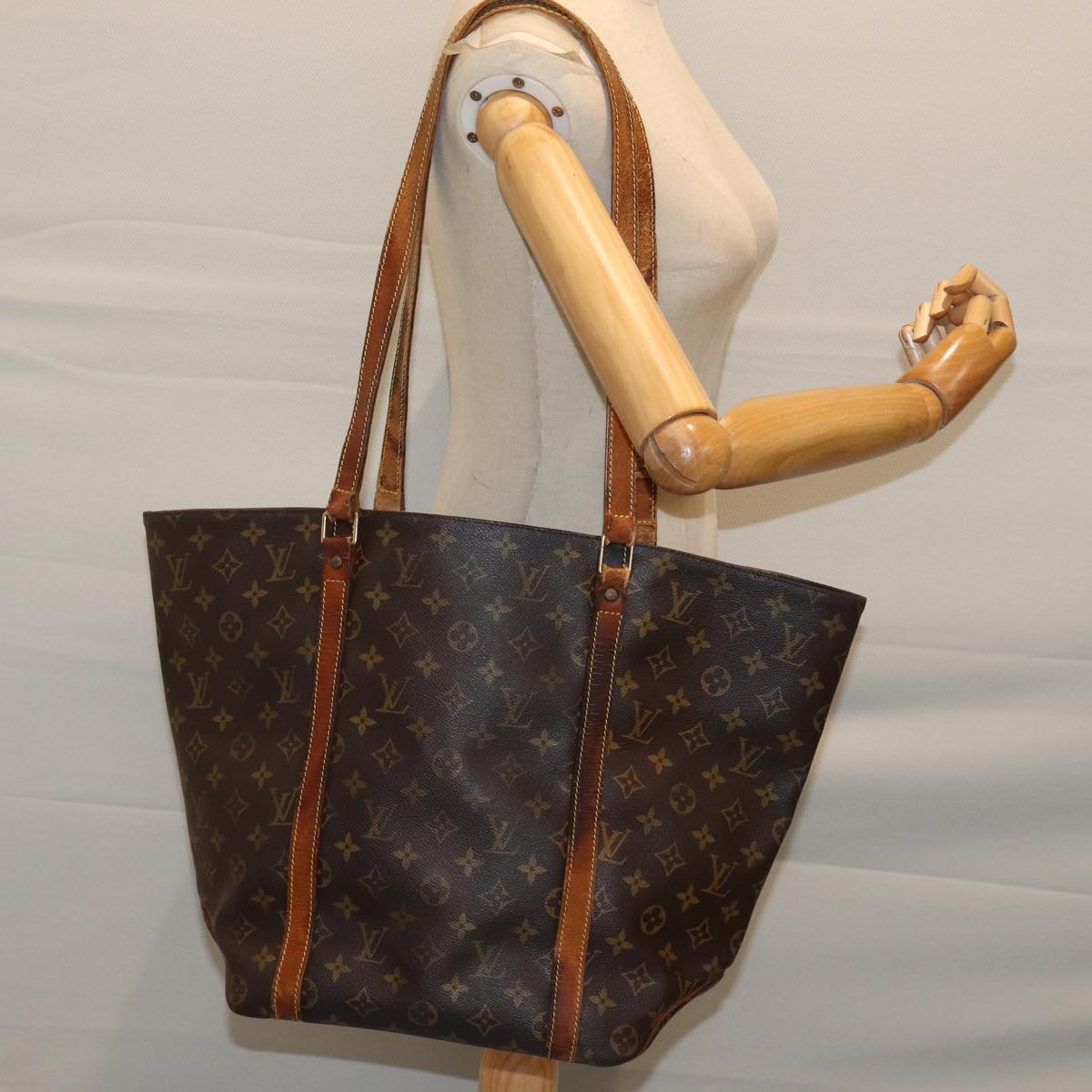 LOUIS VUITTON Monogram Sac Shopping Tote Bag M51108 LV 71393