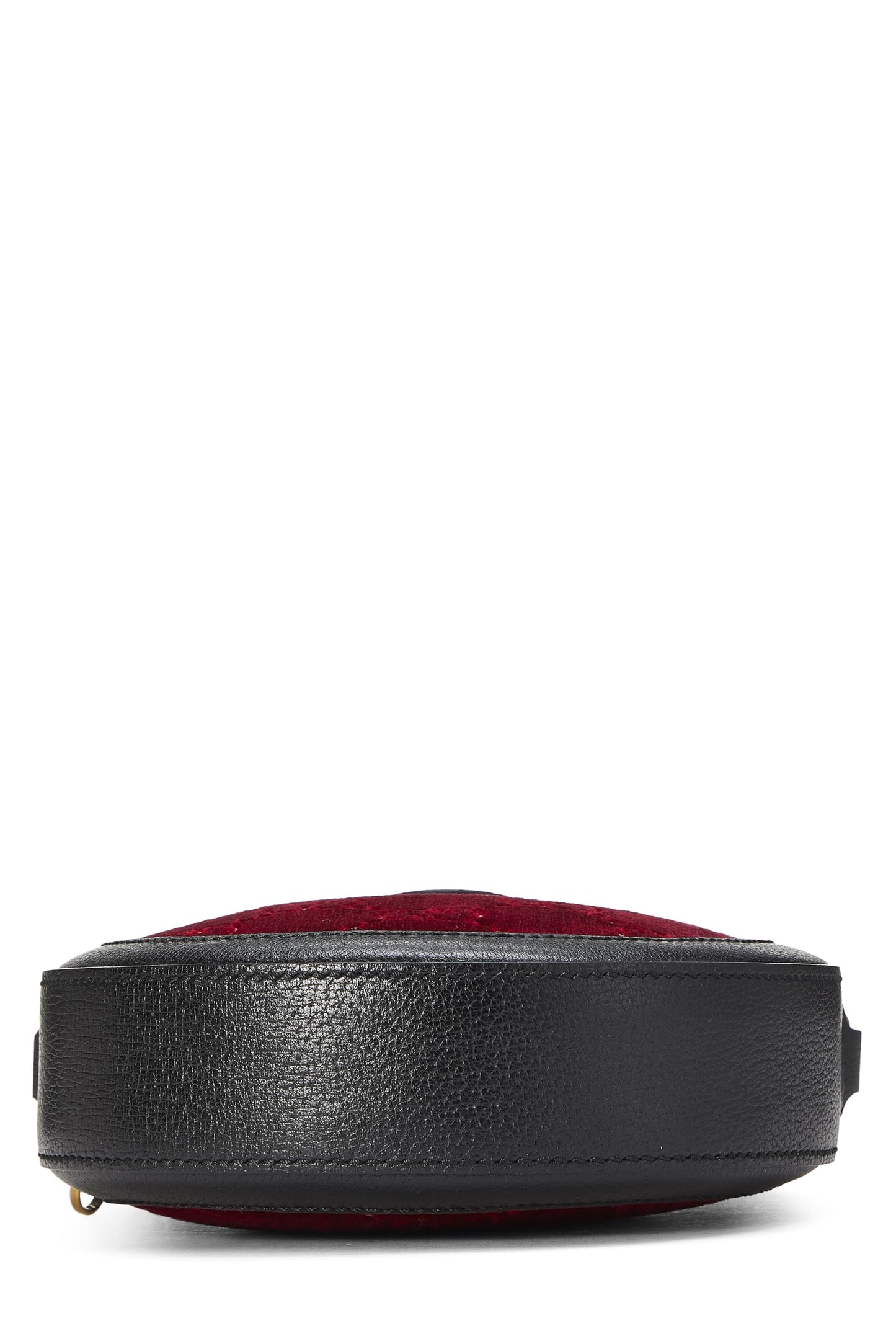 Gucci, Burgundy Velvet GG Marmont Round Shoulder Bag Mini, Burgundy