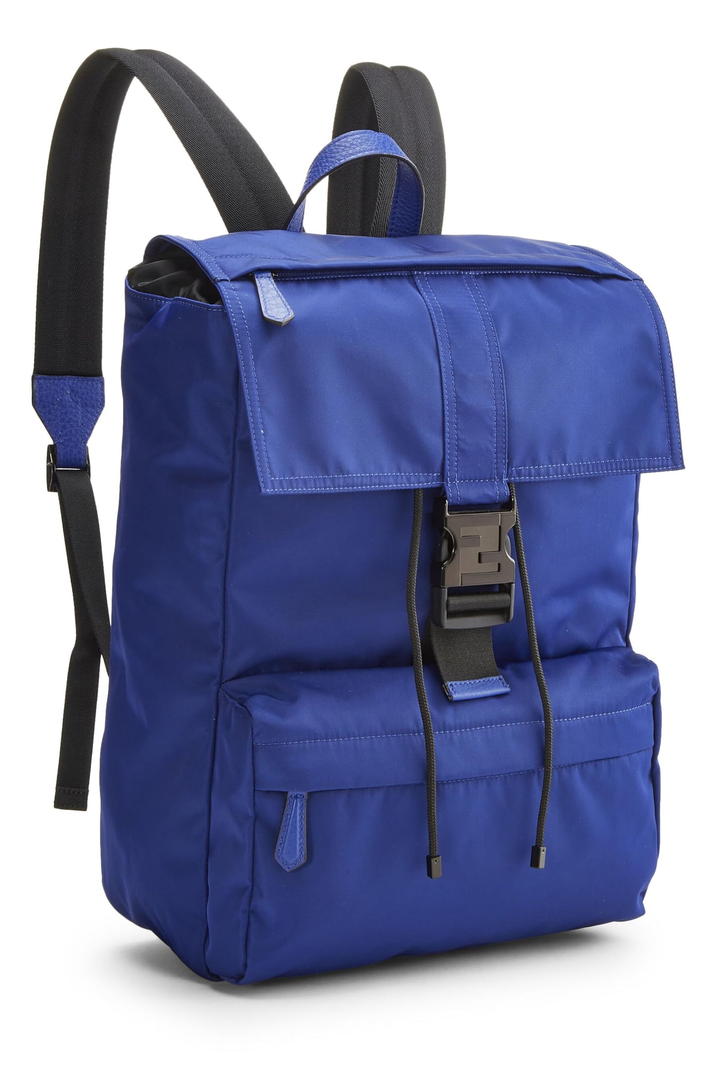 Fendi, Blue Nylon Fendiness Backpack, Blue