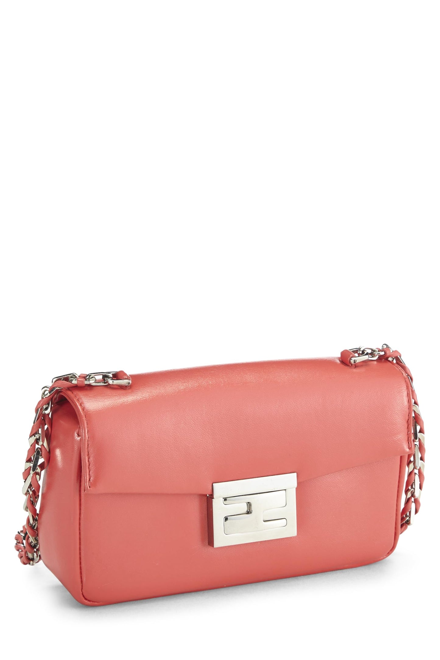 Fendi, Pink Nappa Leather Be Baguette Mini, Pink