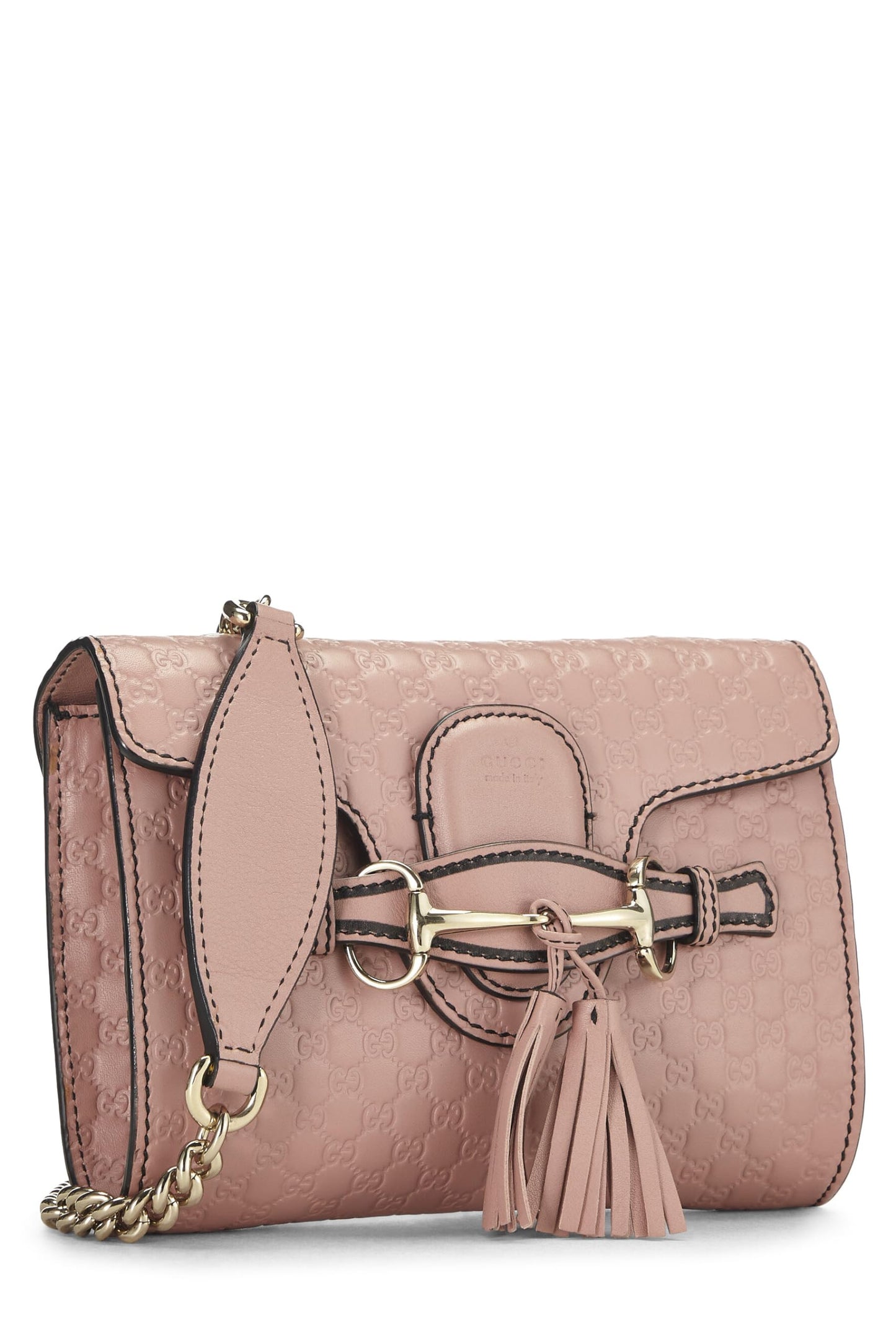 Gucci, Pink Microguccissima Leather Emily Chain Crossbody Bag, Pink