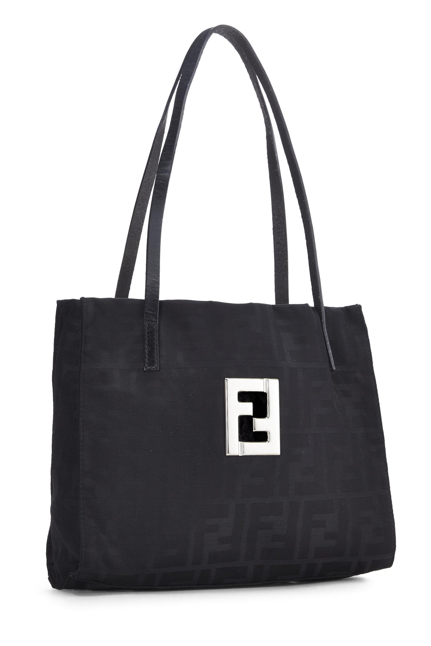 Fendi, Black Zucca Nylon Tote Small, Black