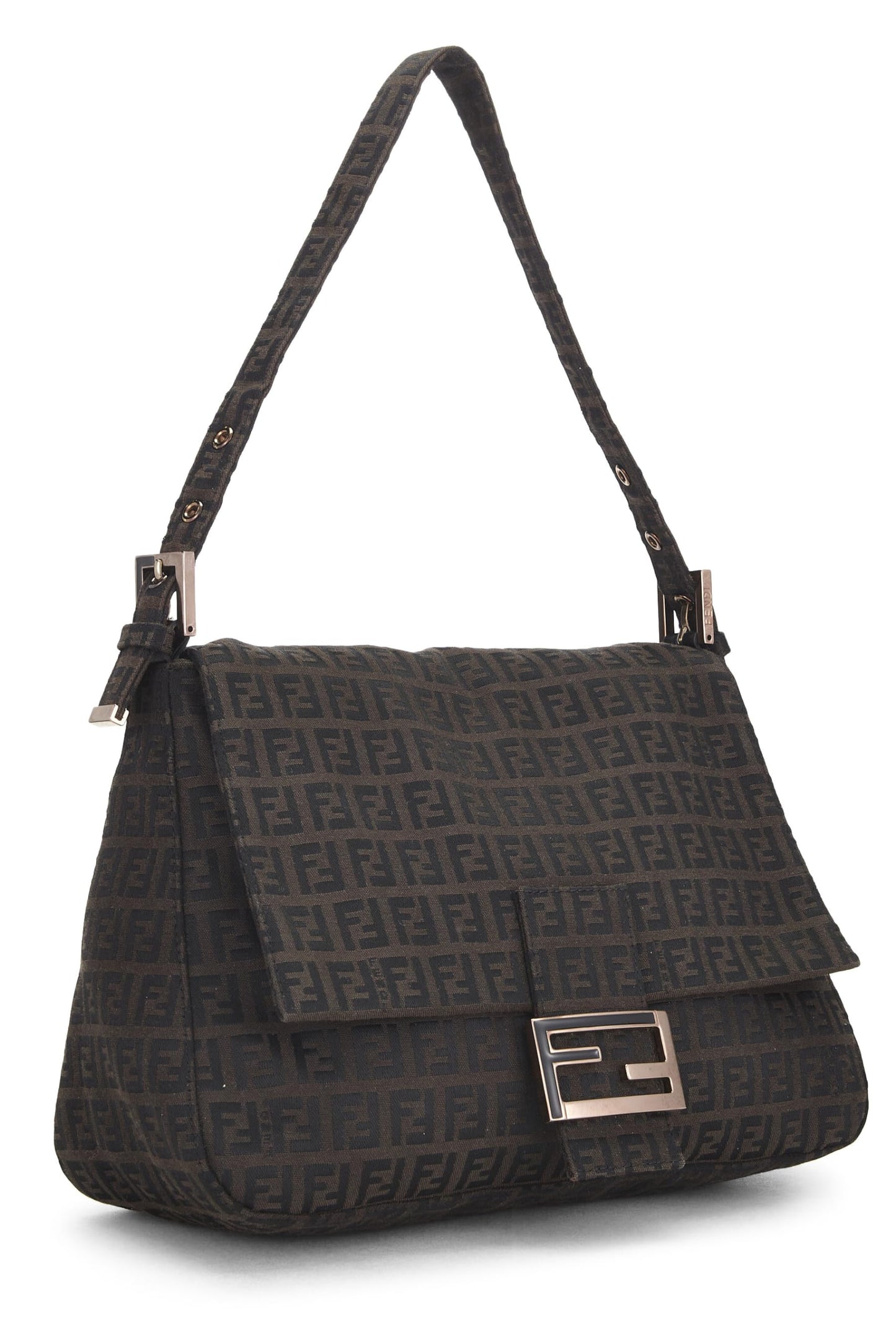 Fendi, Brown Zucchino Canvas Mama, Brown