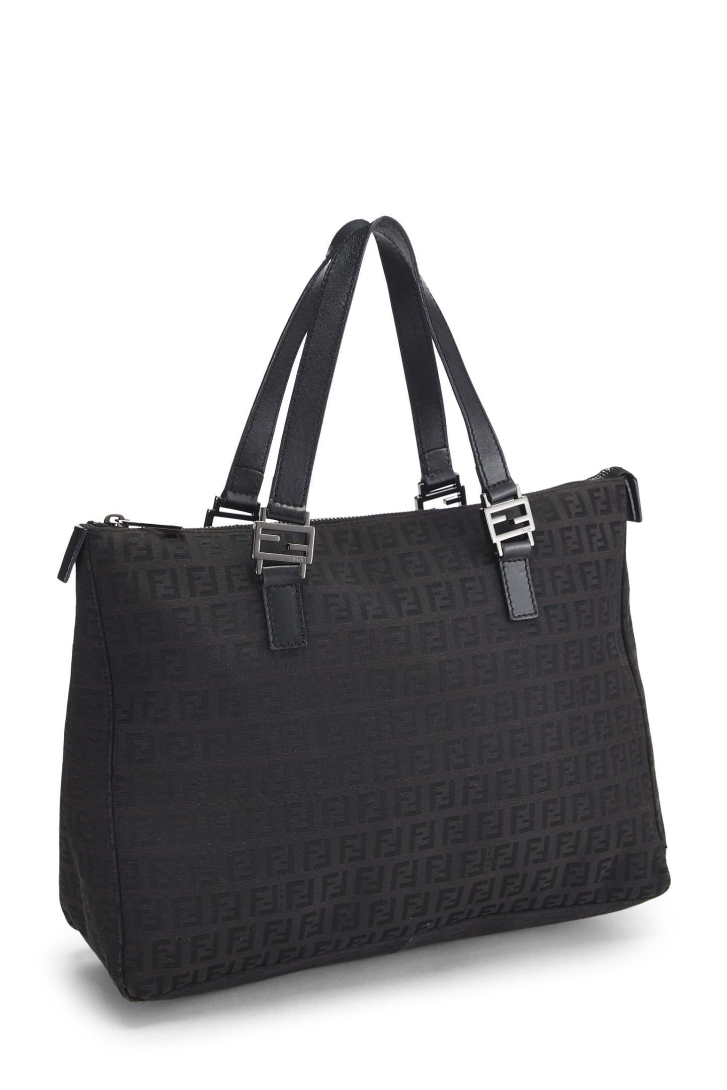Fendi, Black Zucchino Canvas Tote Small, Black