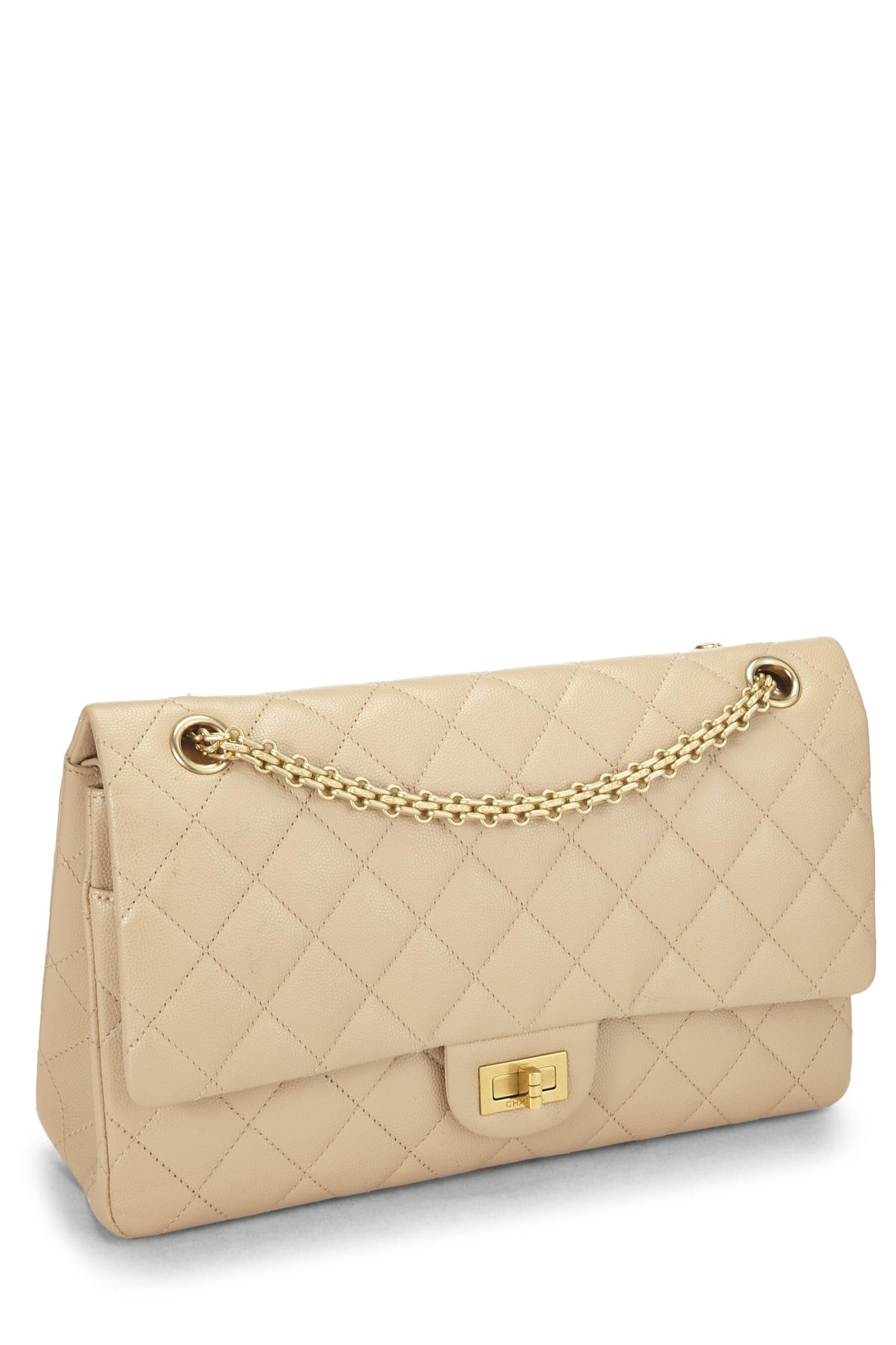 Chanel, Beige Quilted Caviar 2.55 Reissue Flap 226, Beige