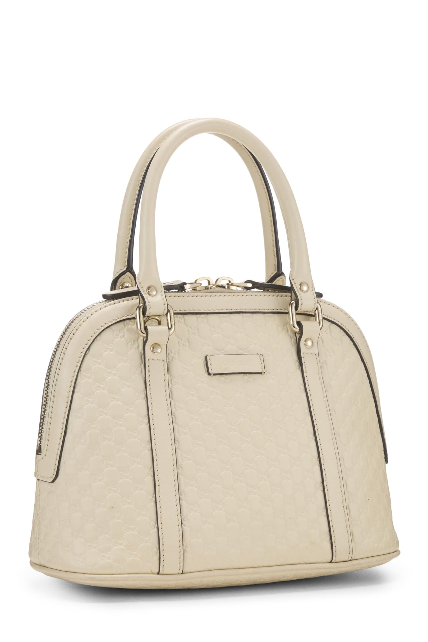 Gucci, Cream Microguccissima Leather Nice Dome Mini, White