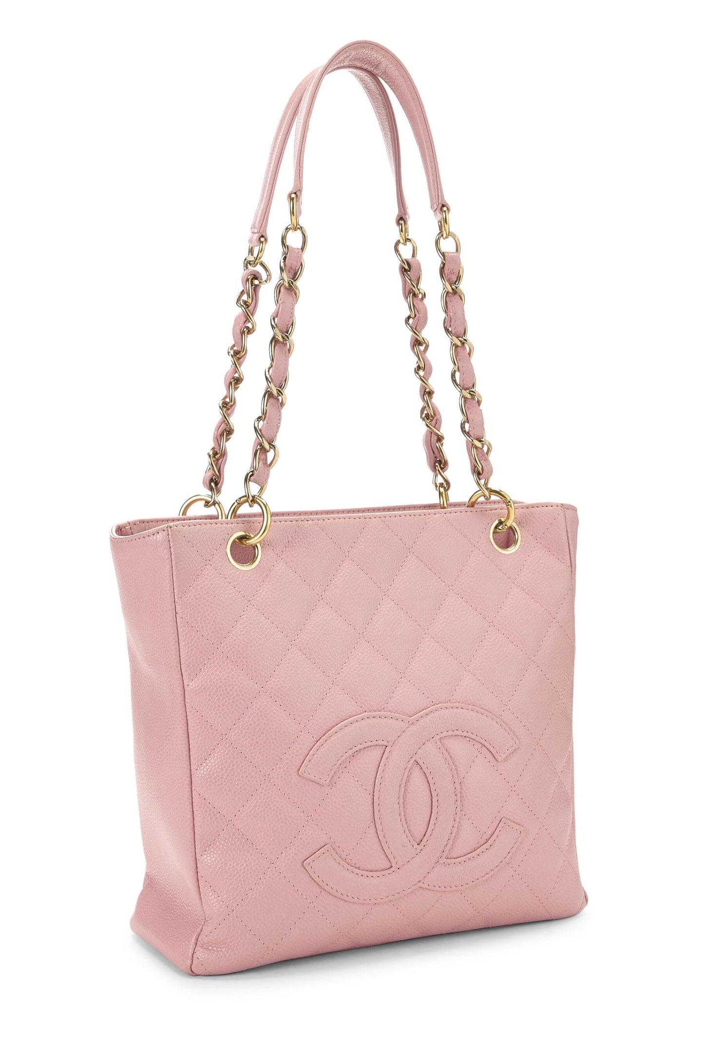 Chanel, Pink Quilted Caviar Petite Shopping Tote (PST), Pink