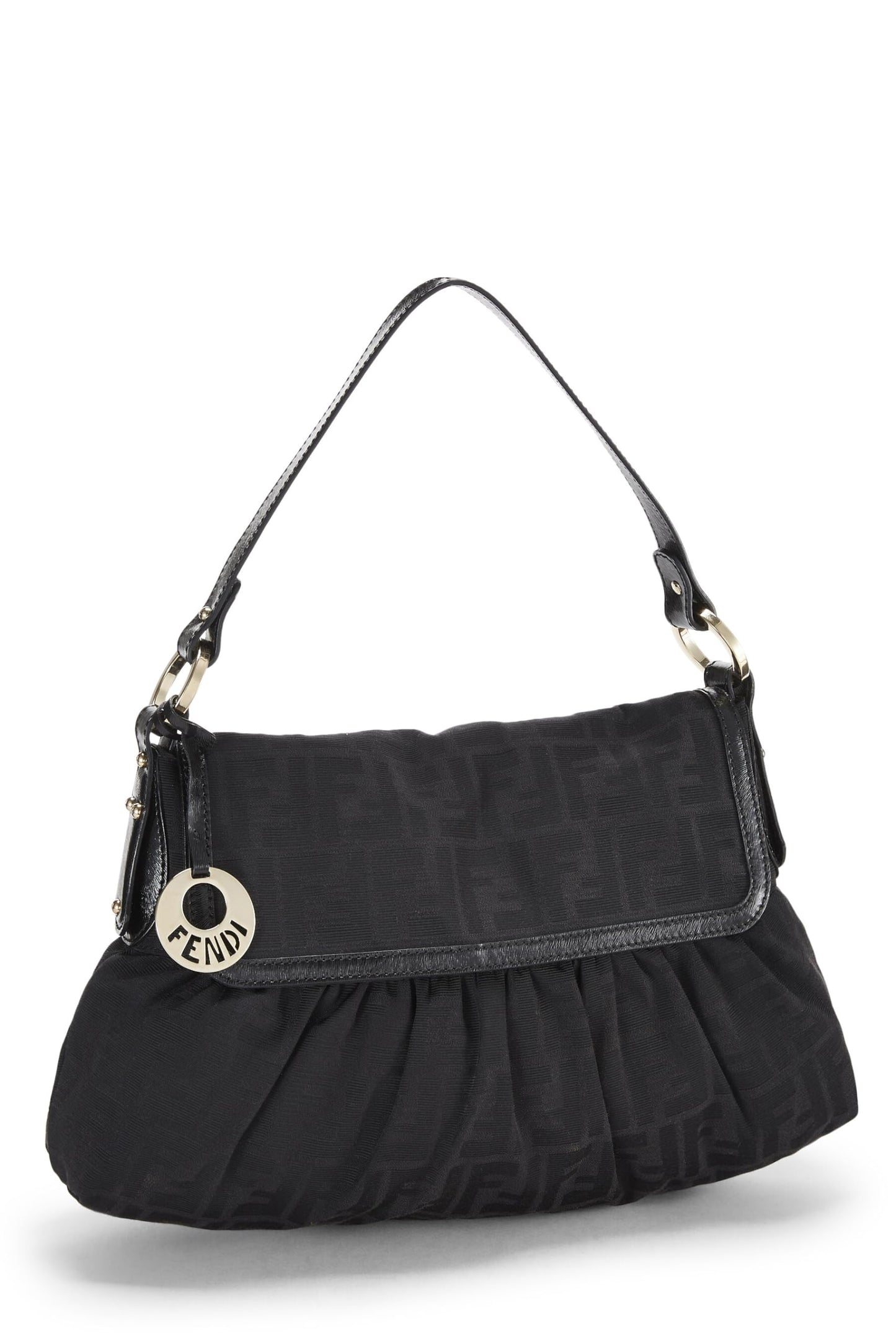 Fendi, Black Zucca Canvas Chef Medium, Black
