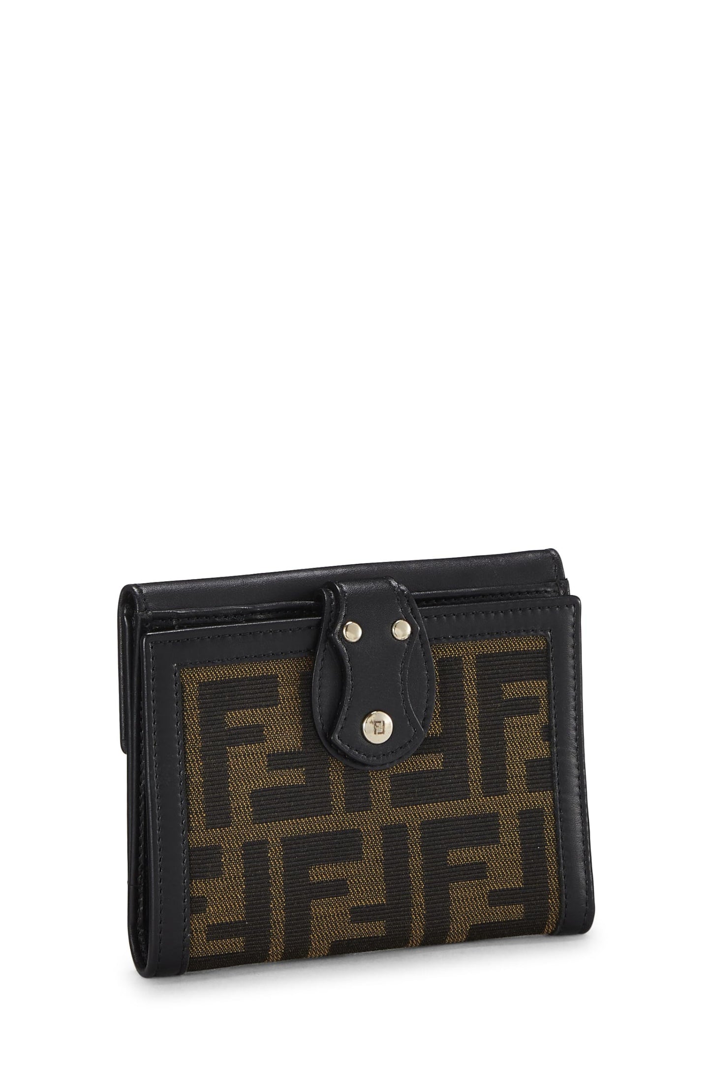 Fendi, Brown Zucca Canvas Compact Wallet, Brown