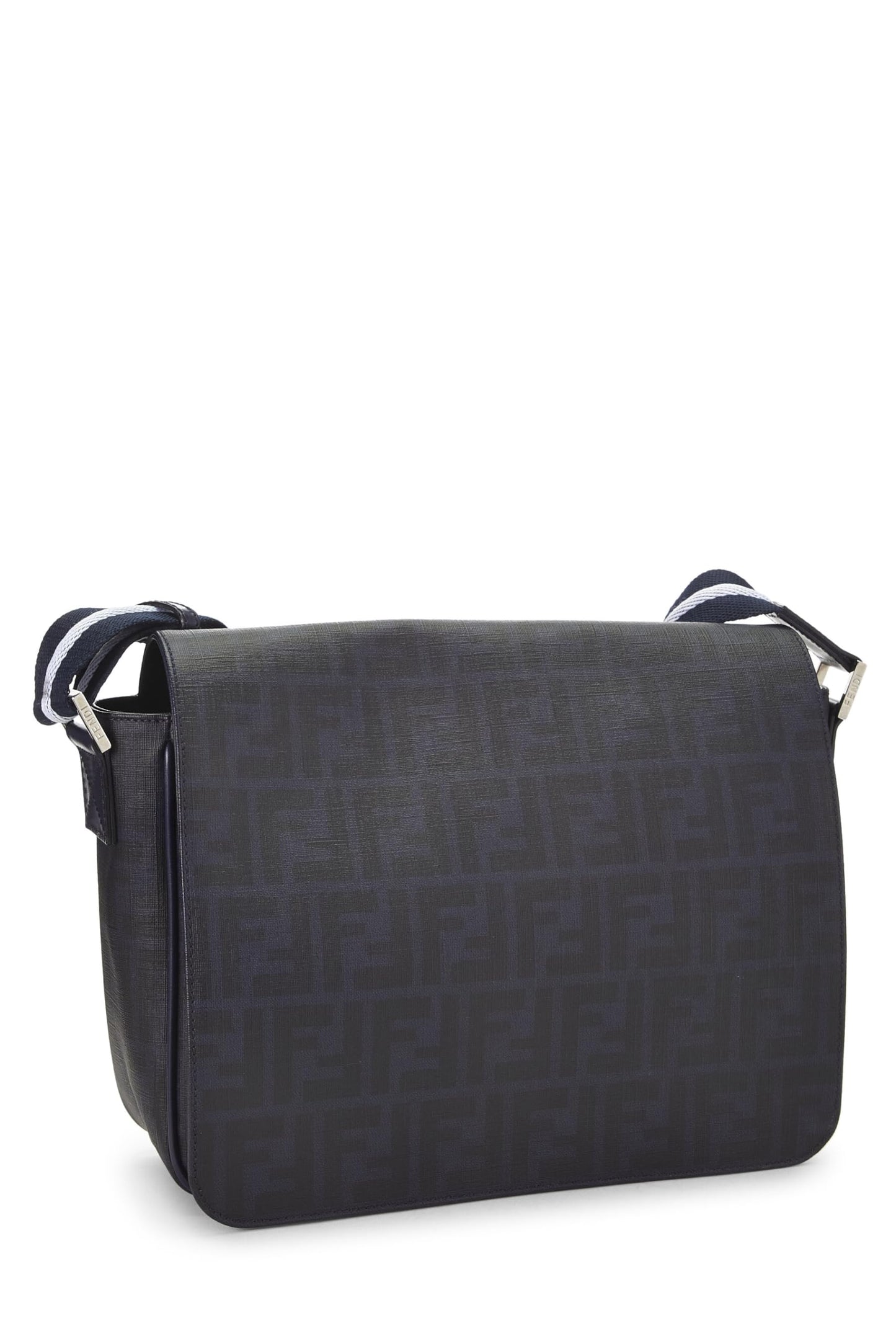 Fendi, Navy Zucca Coated Canvas Messenger Large, Navy