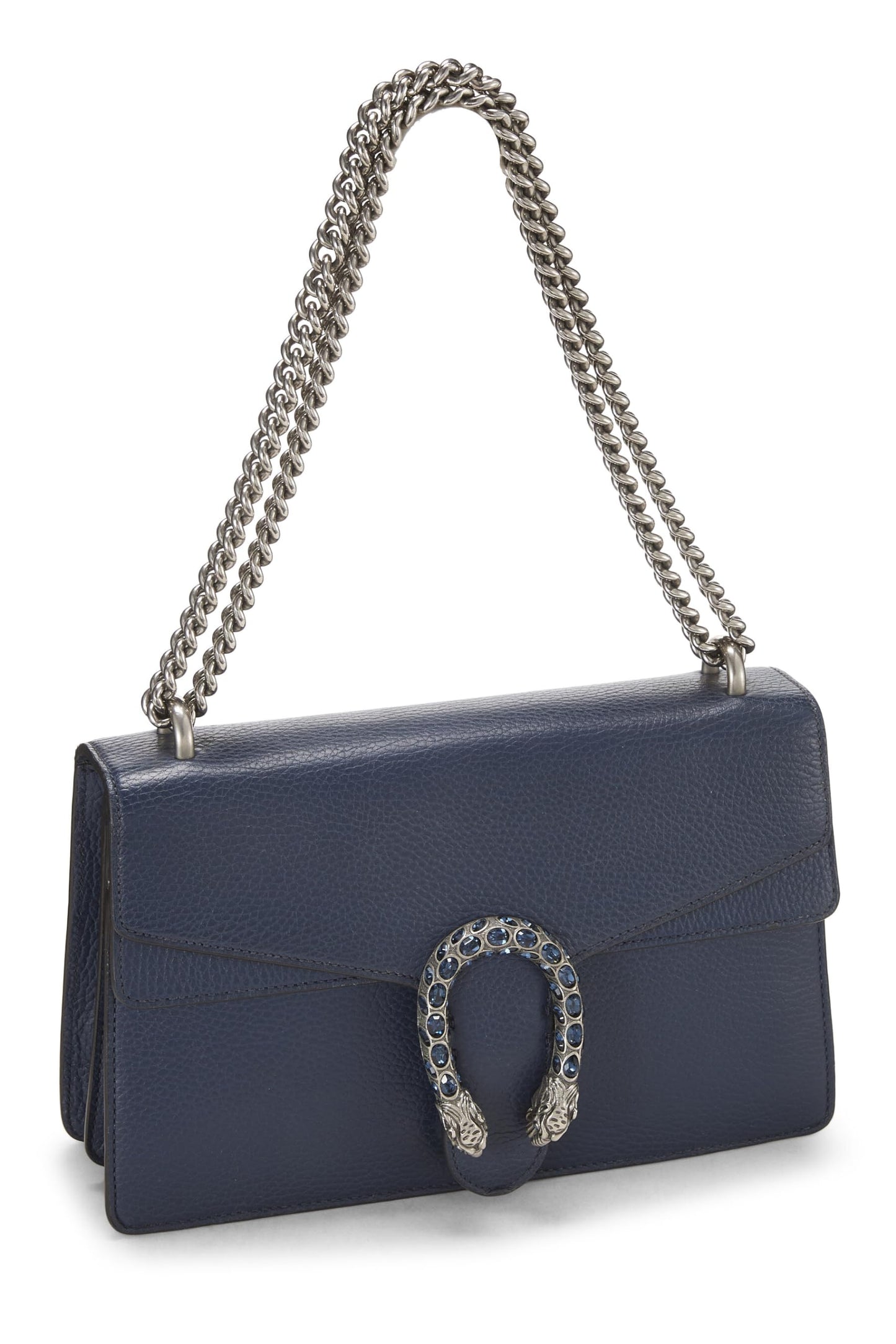 Gucci, Navy Leather Dionysus Shoulder Bag Mini, Navy