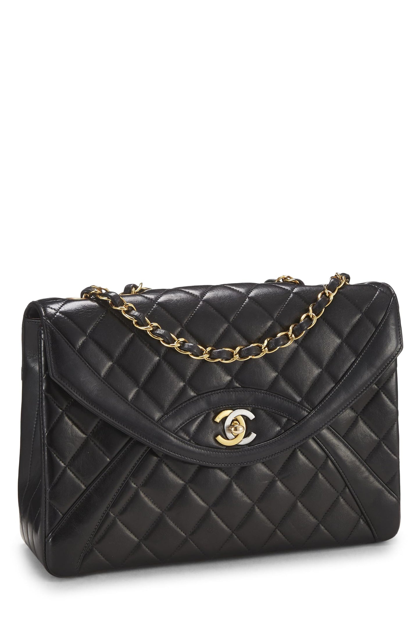 Chanel, Black Quilted Lambskin Paris Limited Flap Medium, Black