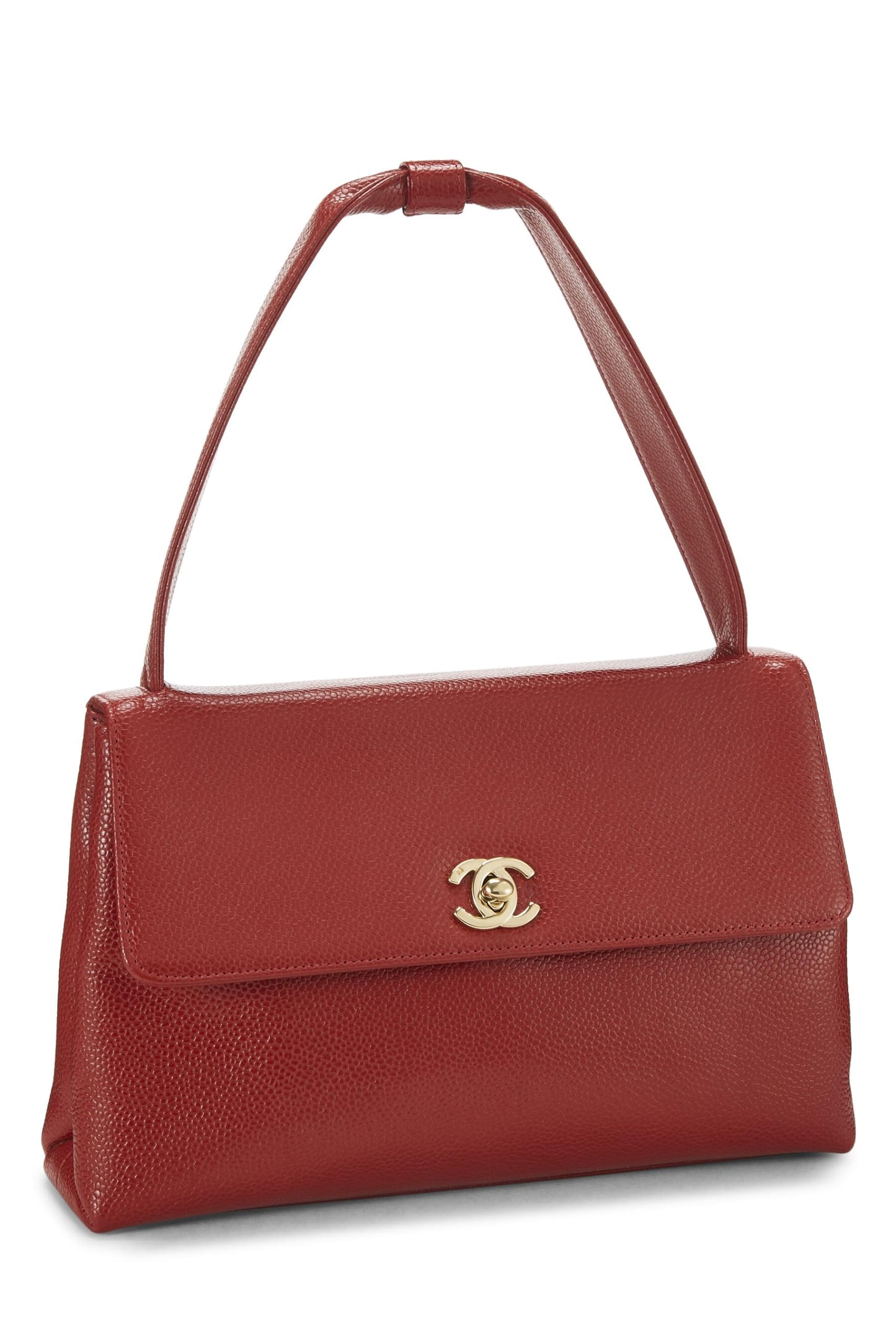 Chanel, Red Caviar Handbag Small, Red