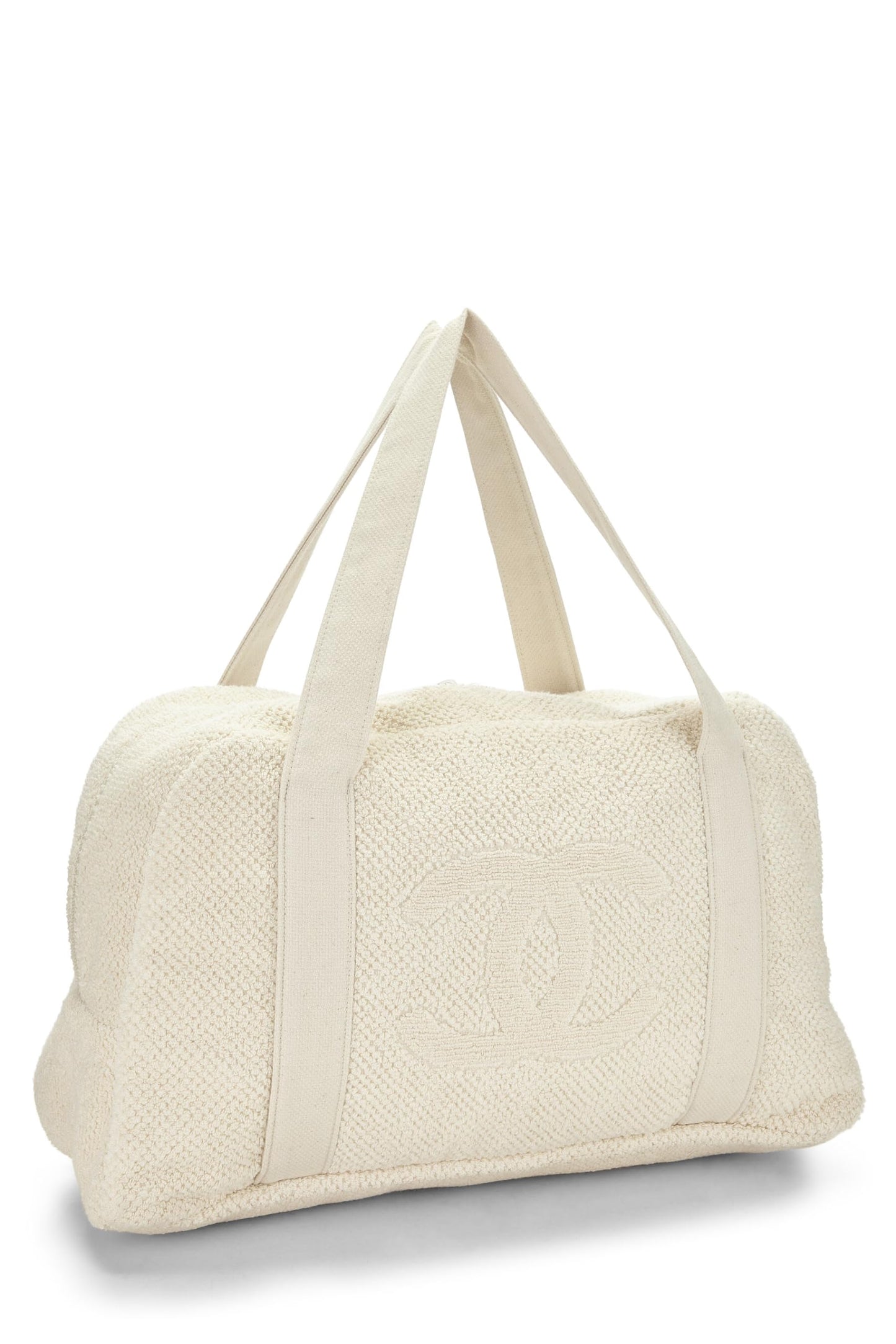 Chanel, White Terry Cloth 'CC' Beach Set, White