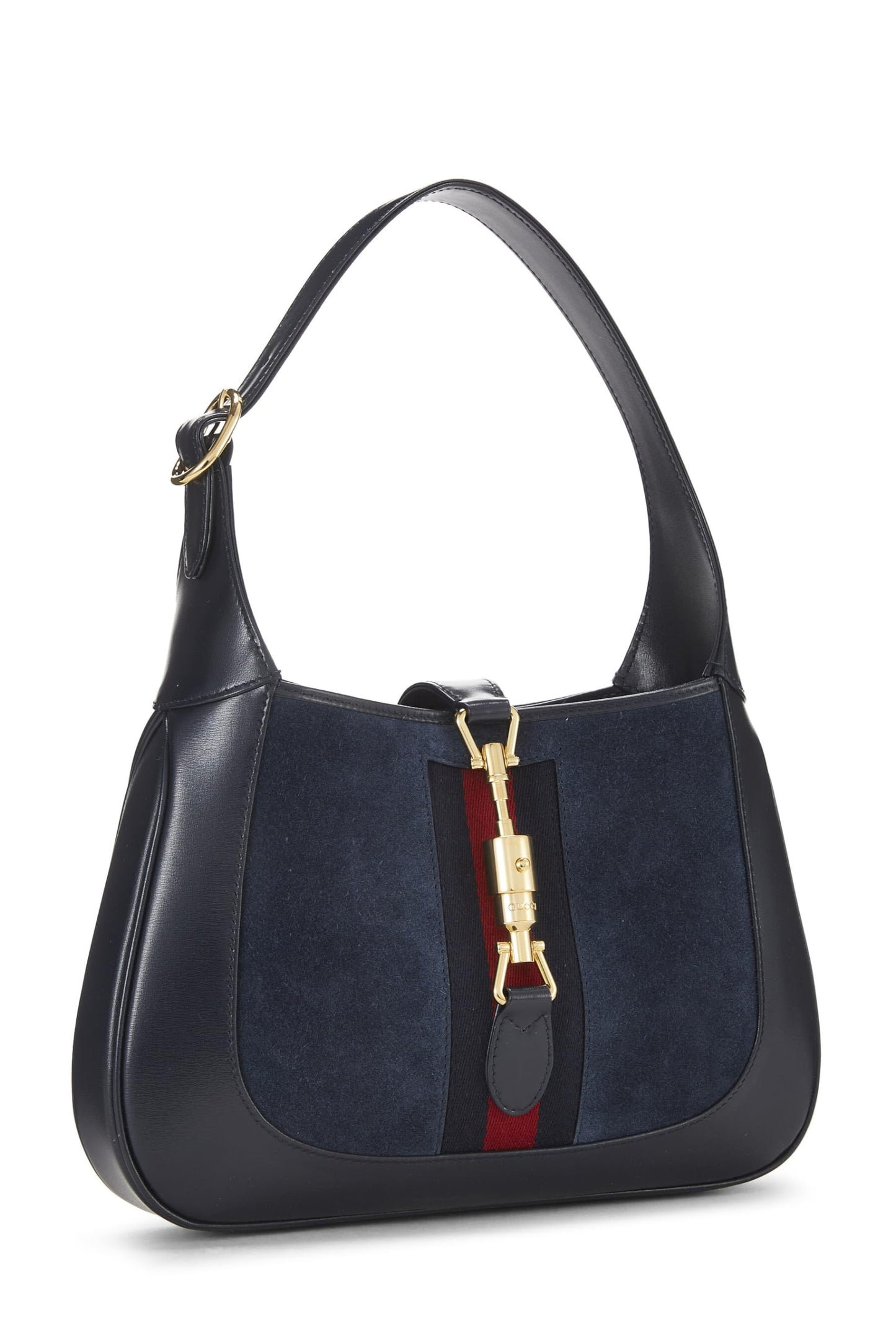 Gucci, Navy Leather & Suede Jackie 1961 Shoulder Bag Small, Navy