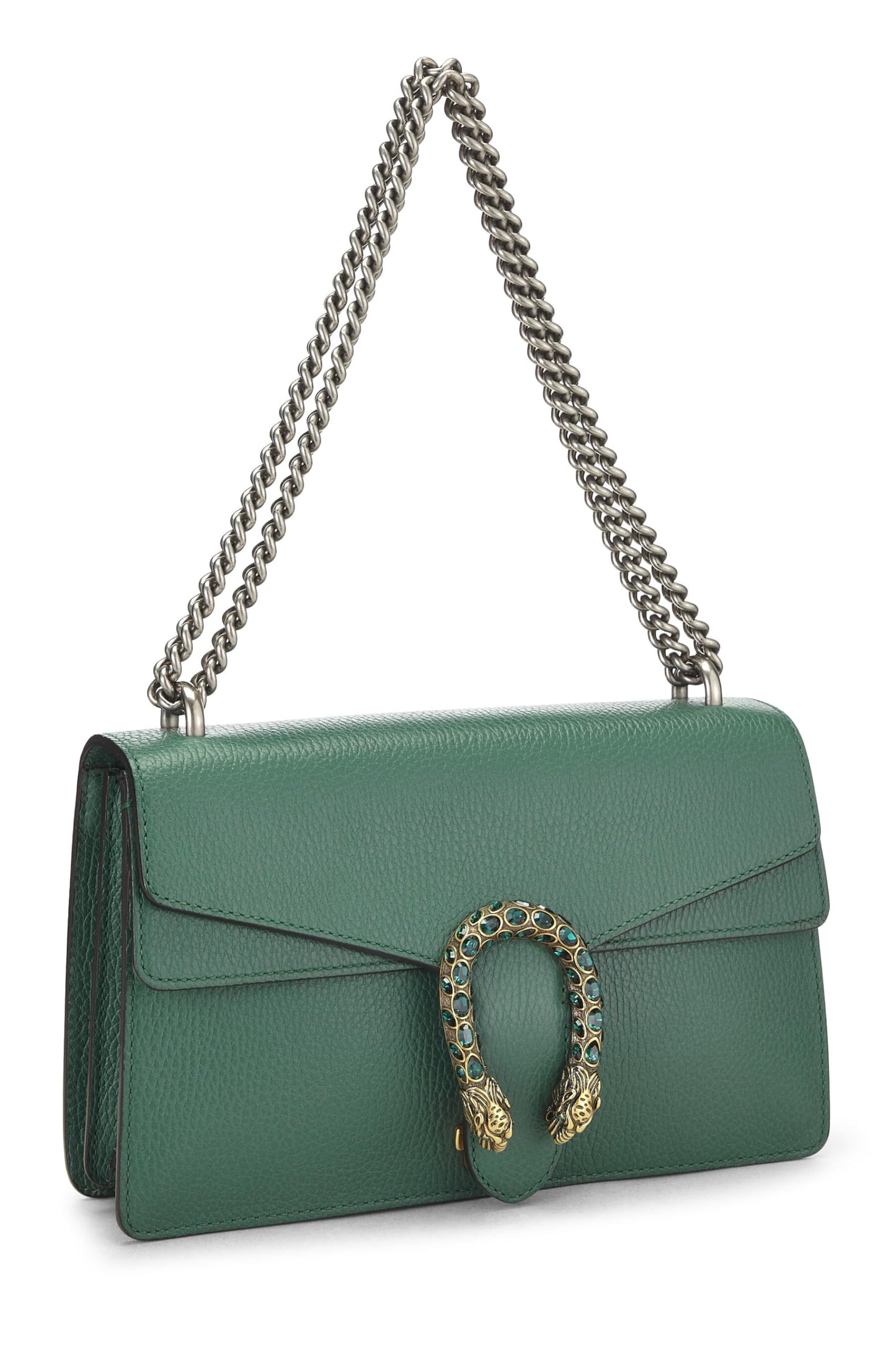Gucci, Green Leather Dionysus Shoulder Bag Small, Green