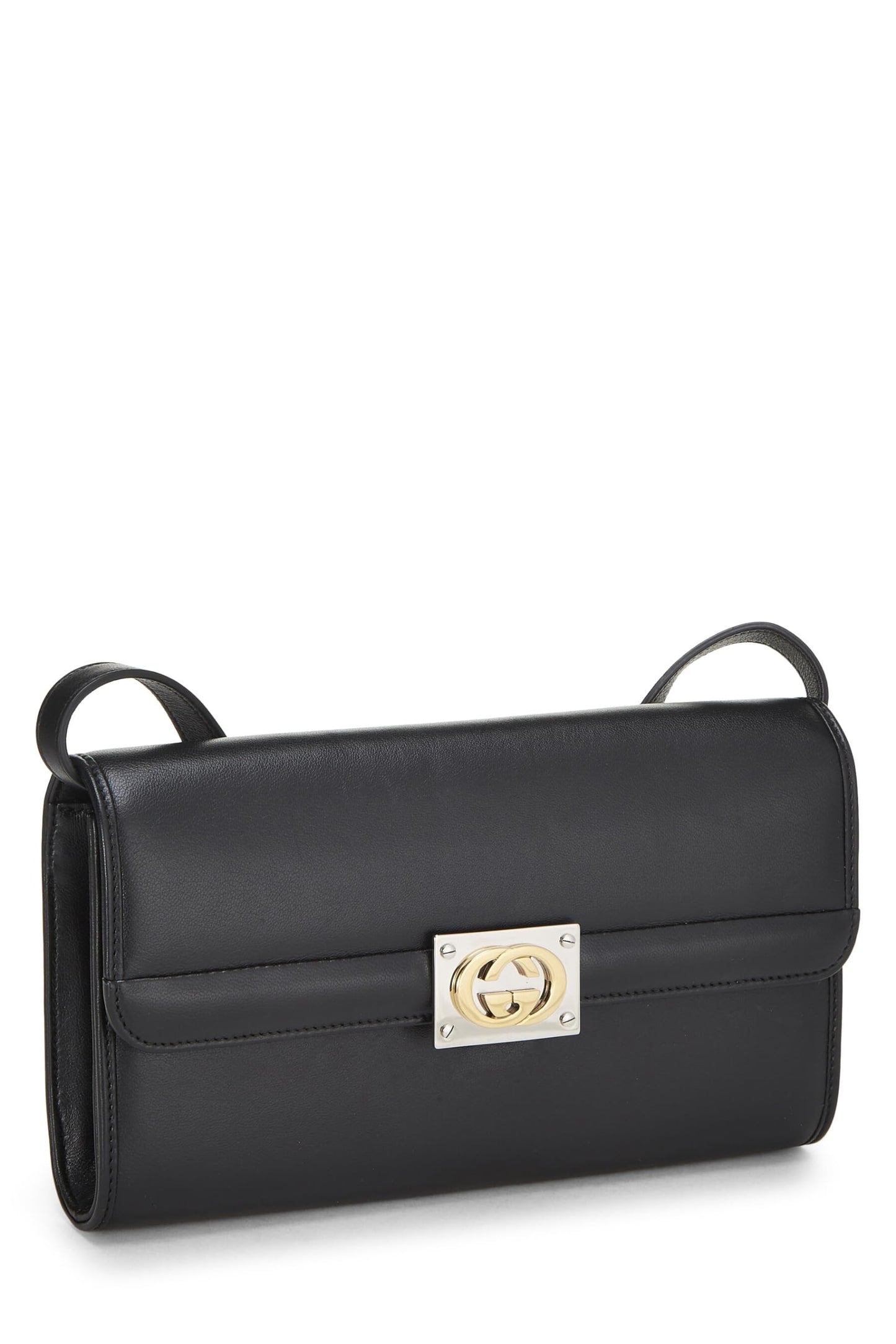 Gucci, Black Leather Matisse Convertible Clutch, Black