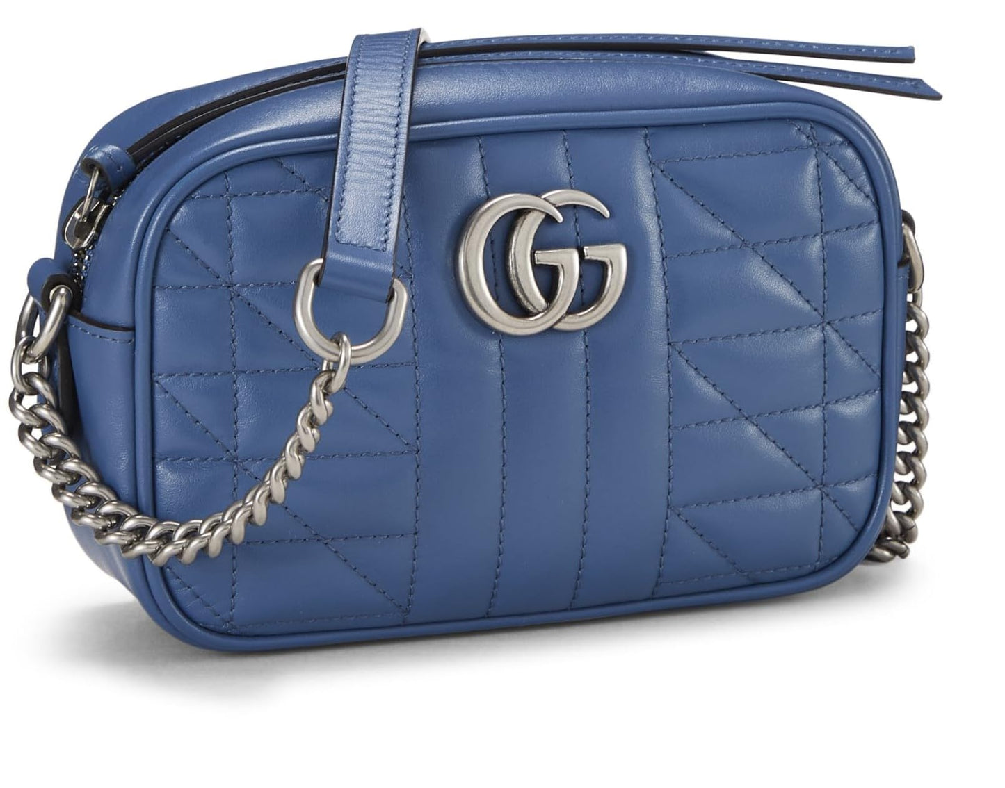 Gucci, Blue GG Marmont Crossbody Mini, Blue