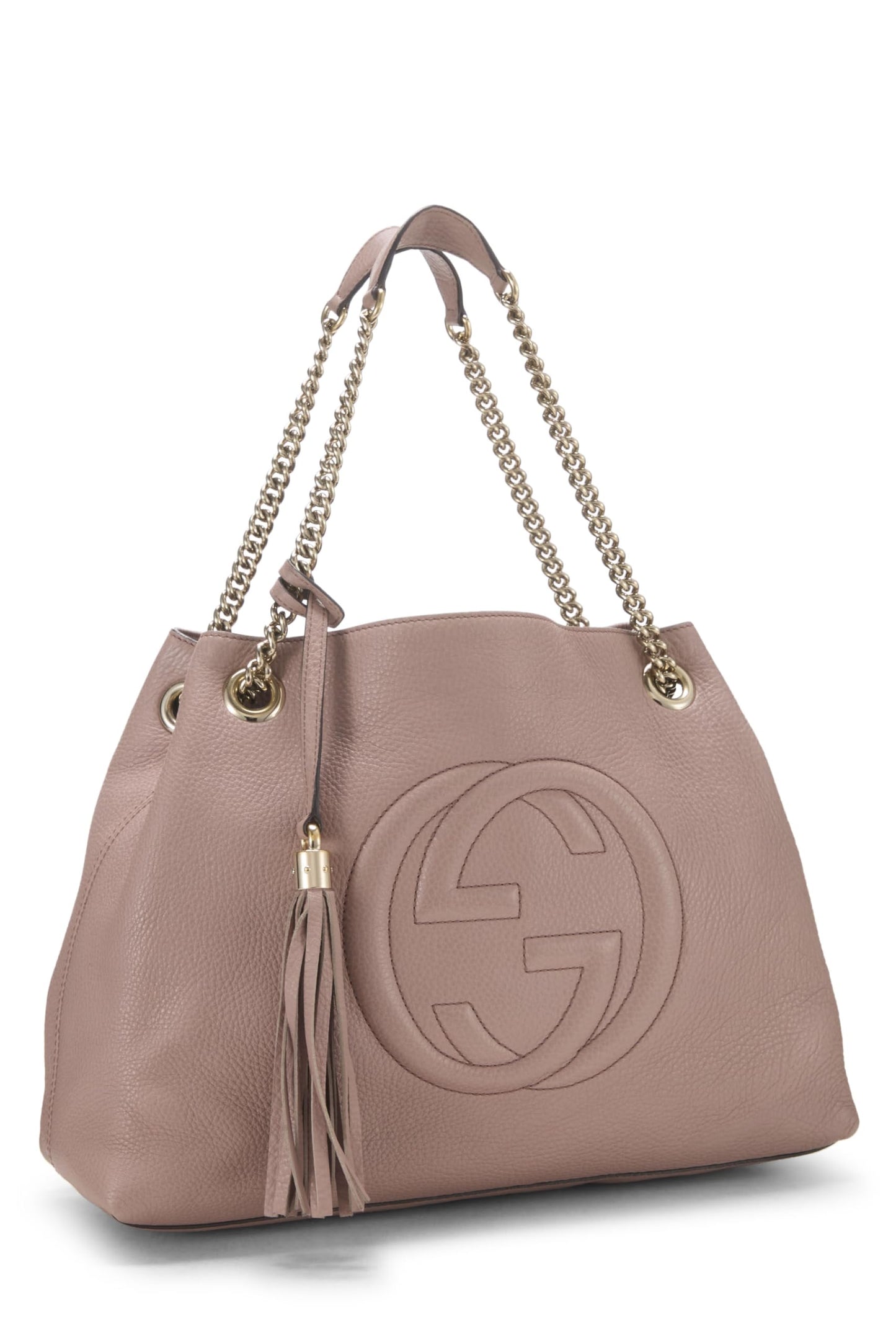 Gucci, Pink Leather Soho Chain Tote, Pink