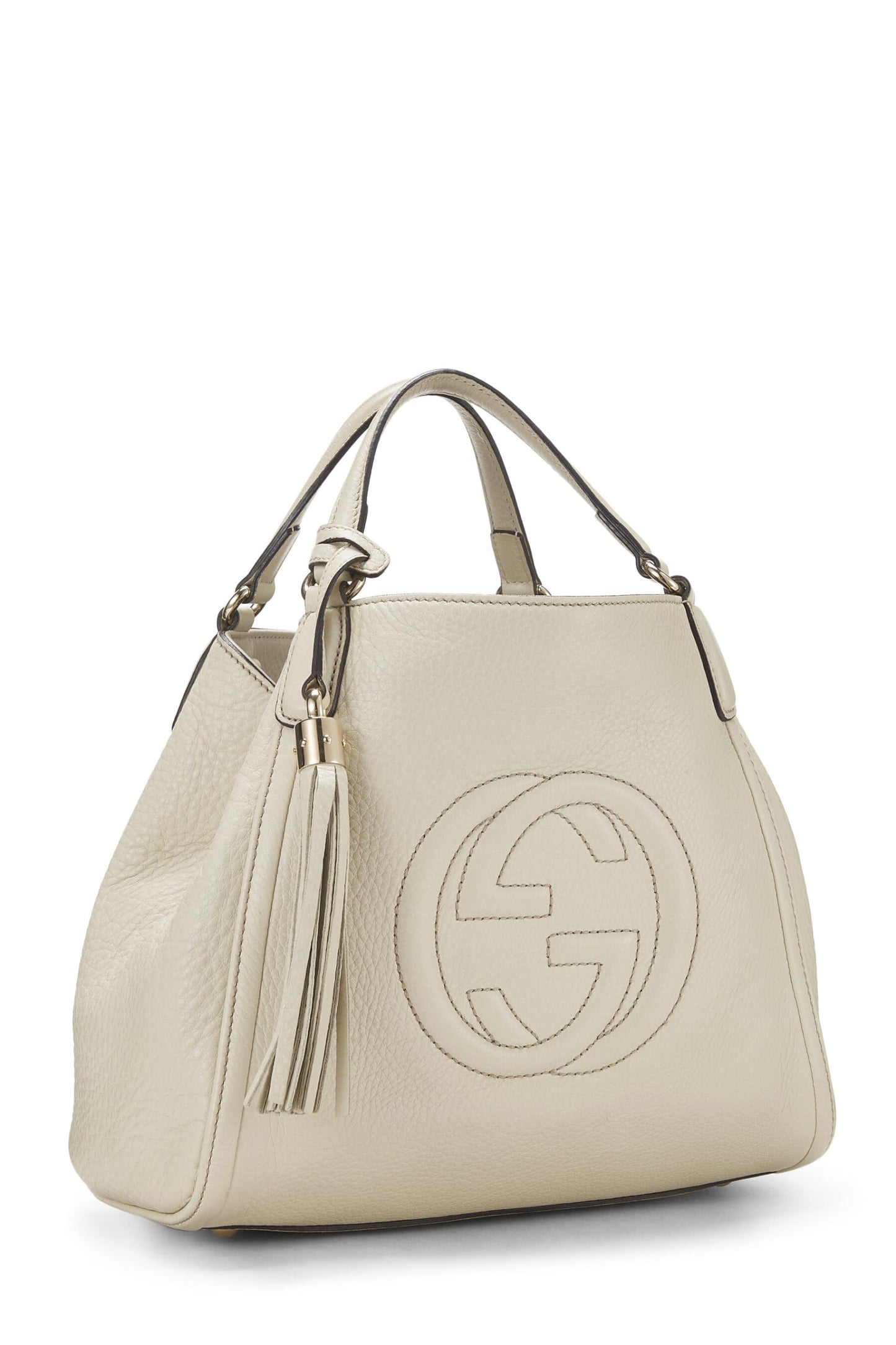 Gucci, White Leather Soho Convertible Shoulder Bag Small, White