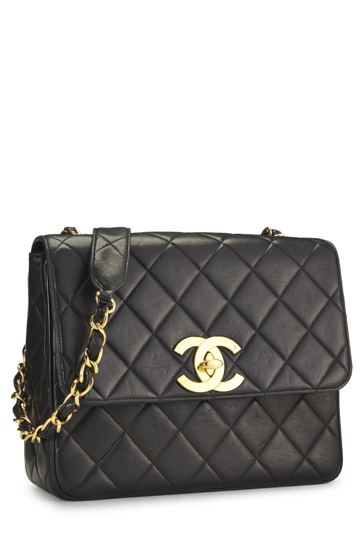 Chanel, Black Lambskin Big 'CC' Square Flap, Black