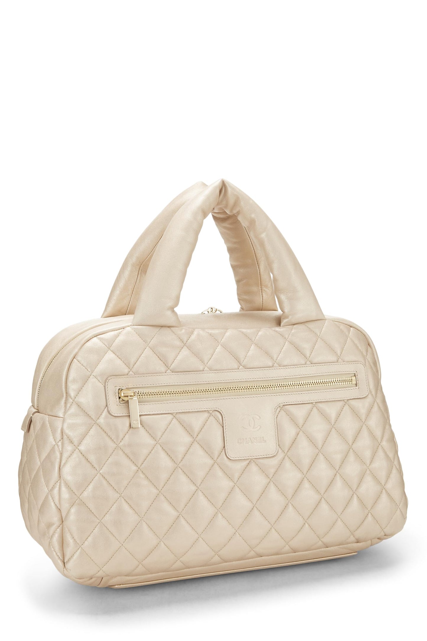 Chanel, Gold Leather Coco Cocoon Bowling Bag, Gold