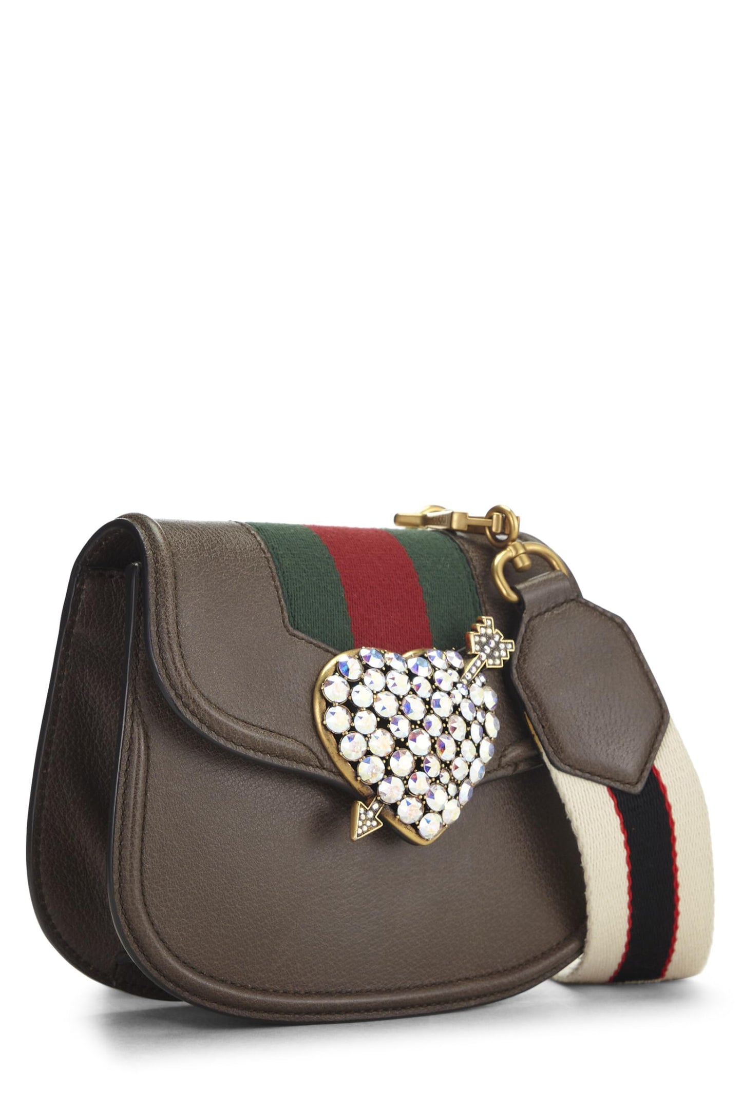 Gucci, Brown Leather Linea Shoulder Bag Small, Brown