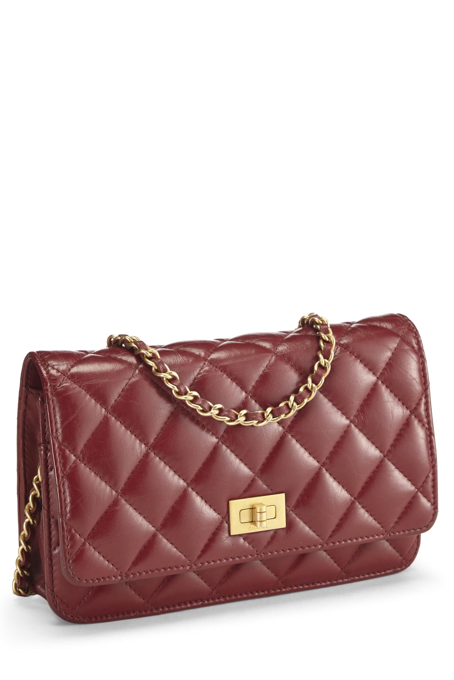Chanel, Red Quilted Calfskin Reissue Wallet-On-Chain (WOC), Red
