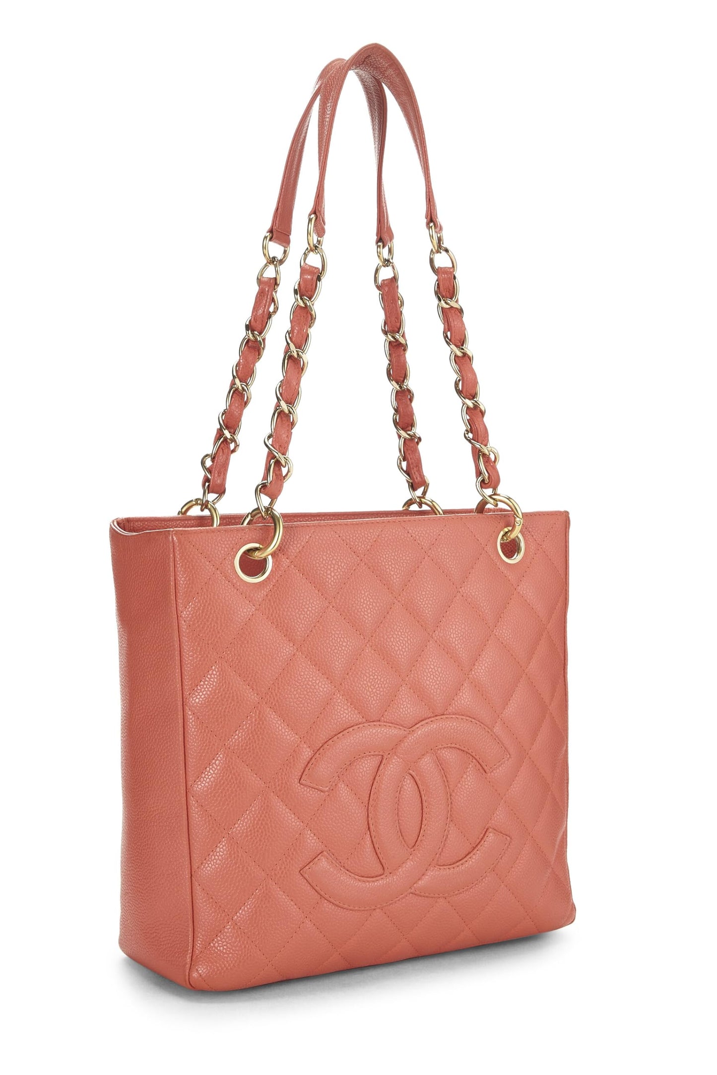 Chanel, Pink Quilted Caviar Petite Shopping Tote (PST), Pink
