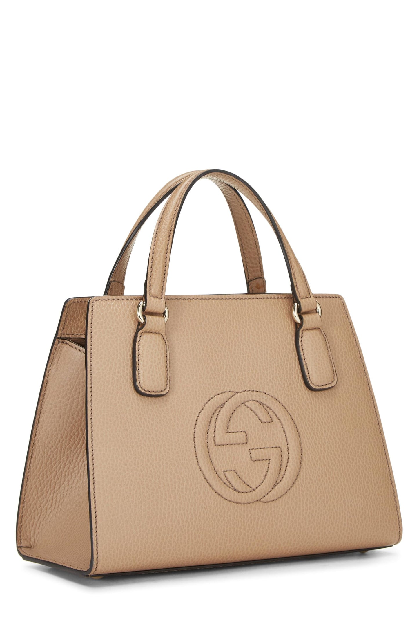 Gucci, Beige Grained Leather Soho Handbag, Beige