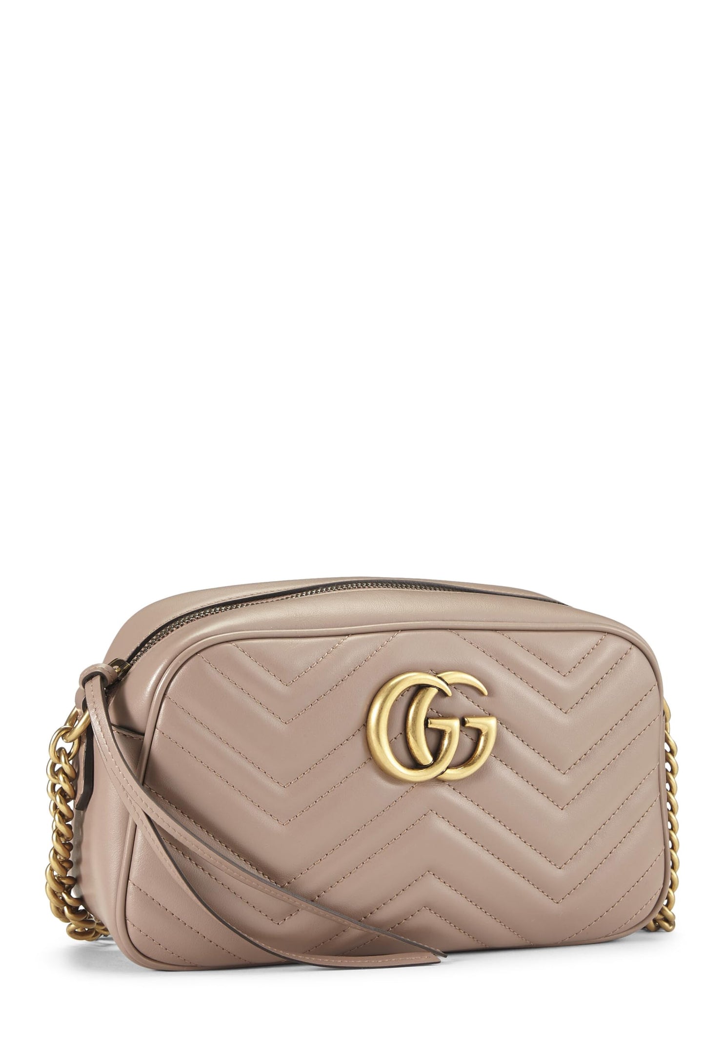 Gucci, Pink Leather GG Marmont Crossbody, Pink