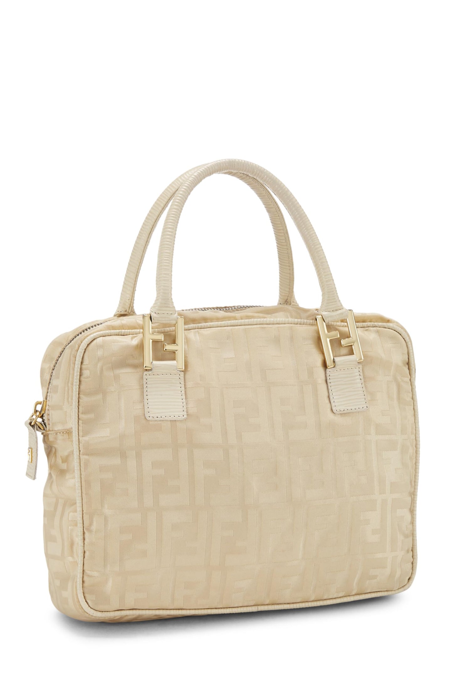 Fendi, Beige Zucca Nylon Handbag, Beige