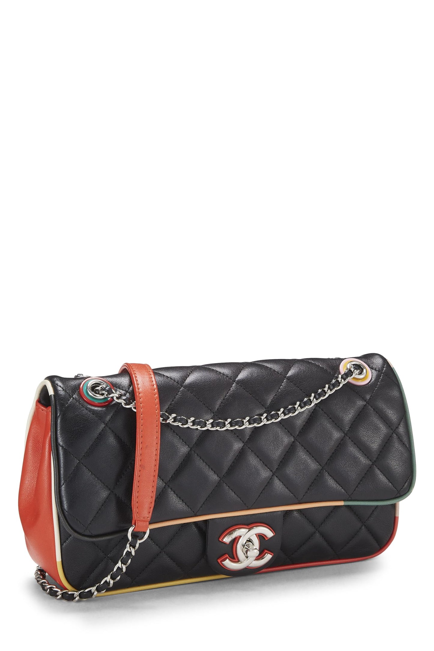 Chanel, Paris-Cuba Multicolor Calfskin Half Flap Medium, Black