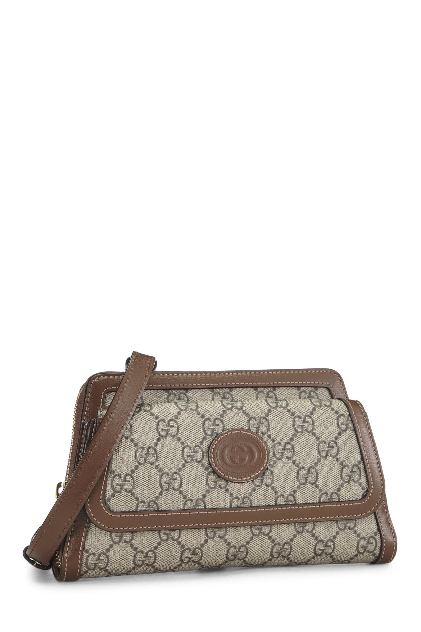 Gucci, GG Supreme Canvas Crossbody Bag, Brown
