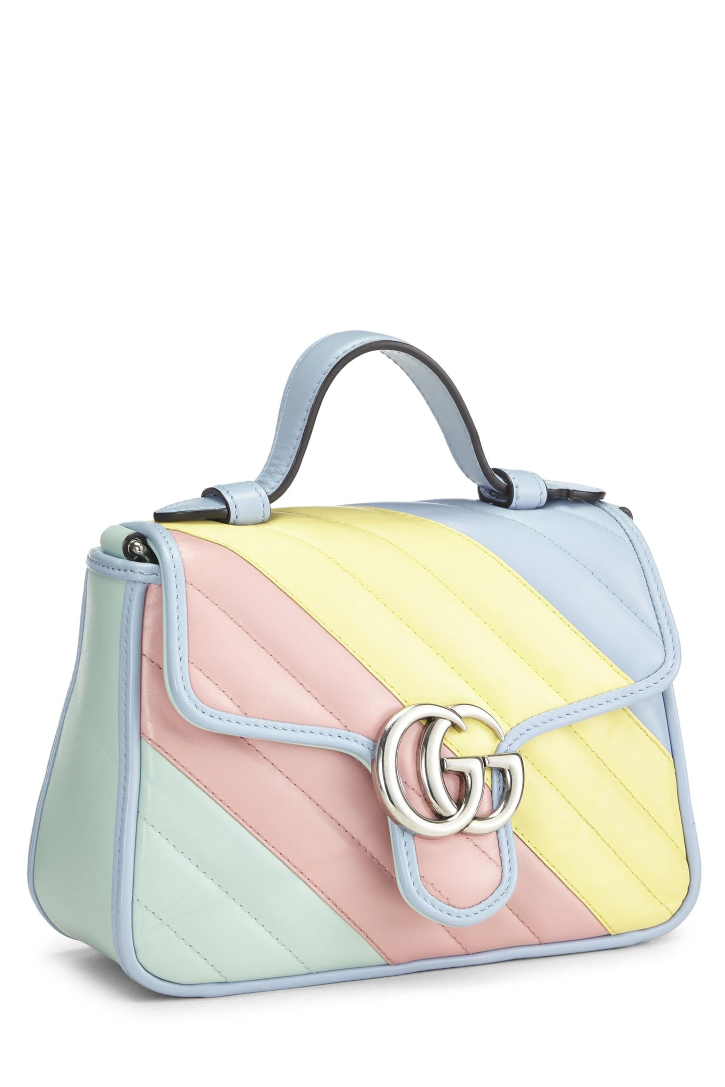 Gucci, Multicolor Leather Marmont Top Handle Flap Bag Mini, Multi