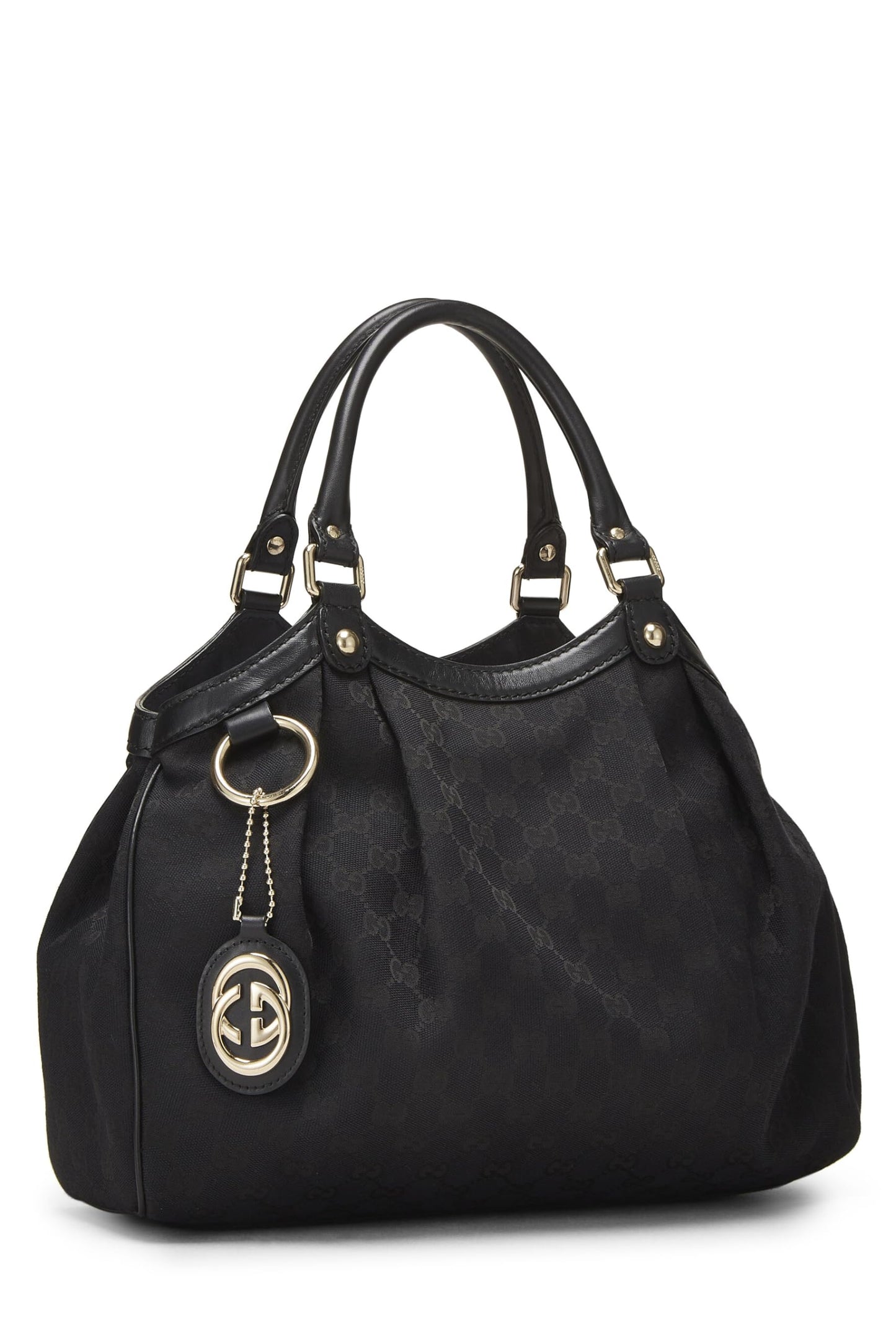 Gucci, Black Original GG Canvas Sukey Tote, Black