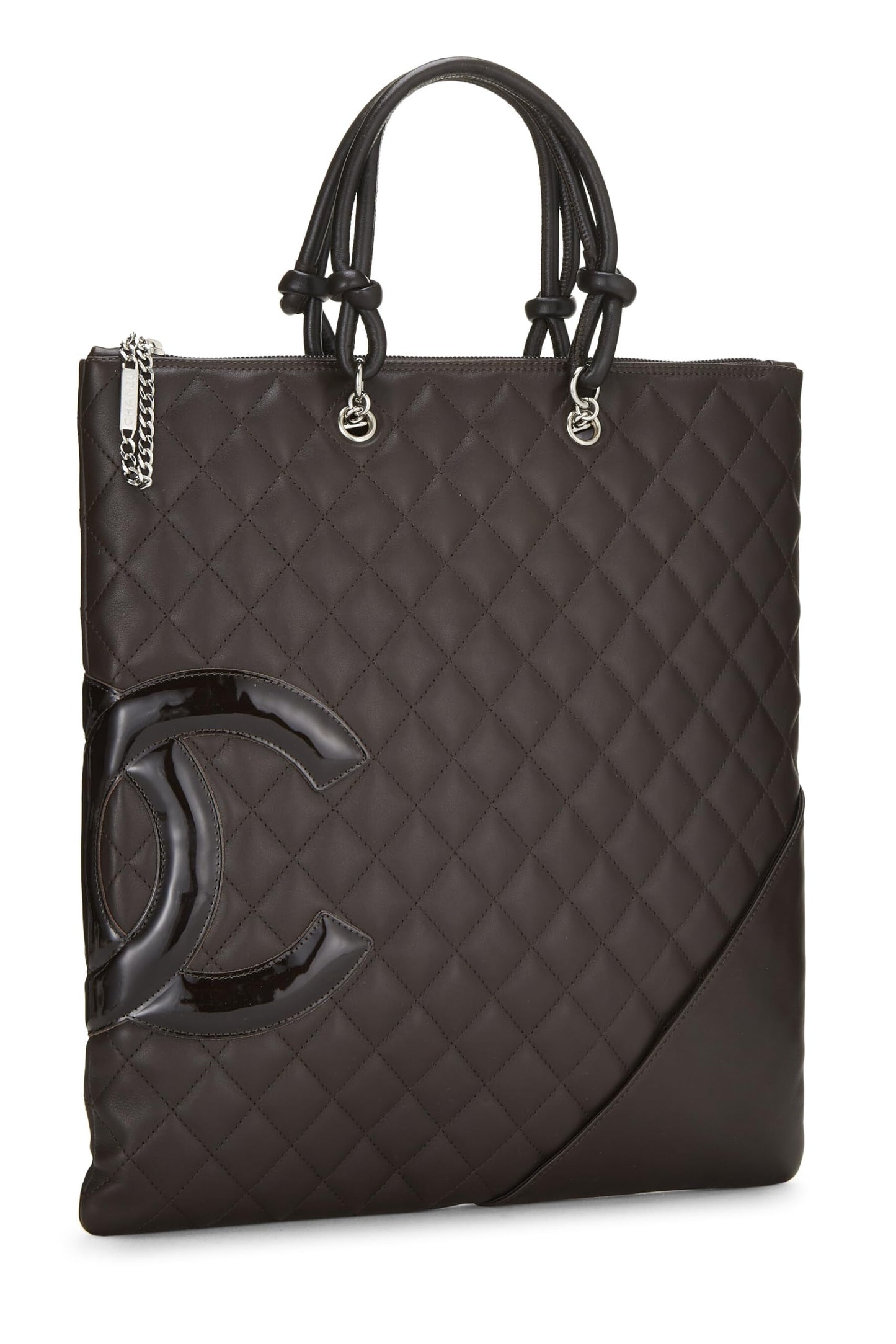 Chanel, Brown Lambskin Cambon Flat Tote, Brown