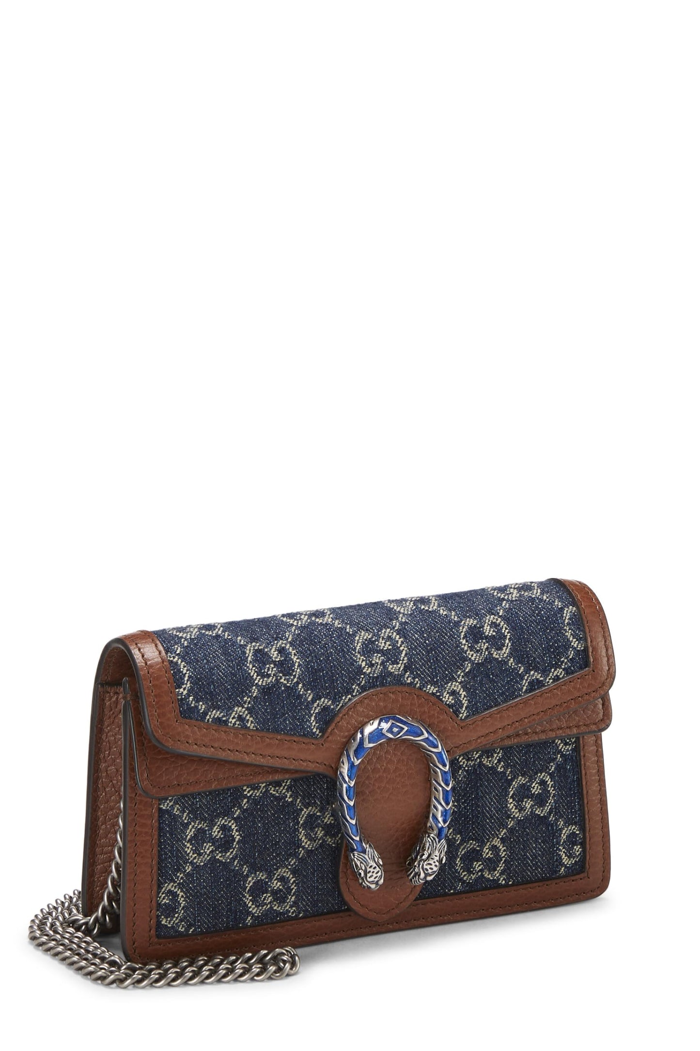 Gucci, Blue GG Denim Dionysus Shoulder Bag Mini, Blue