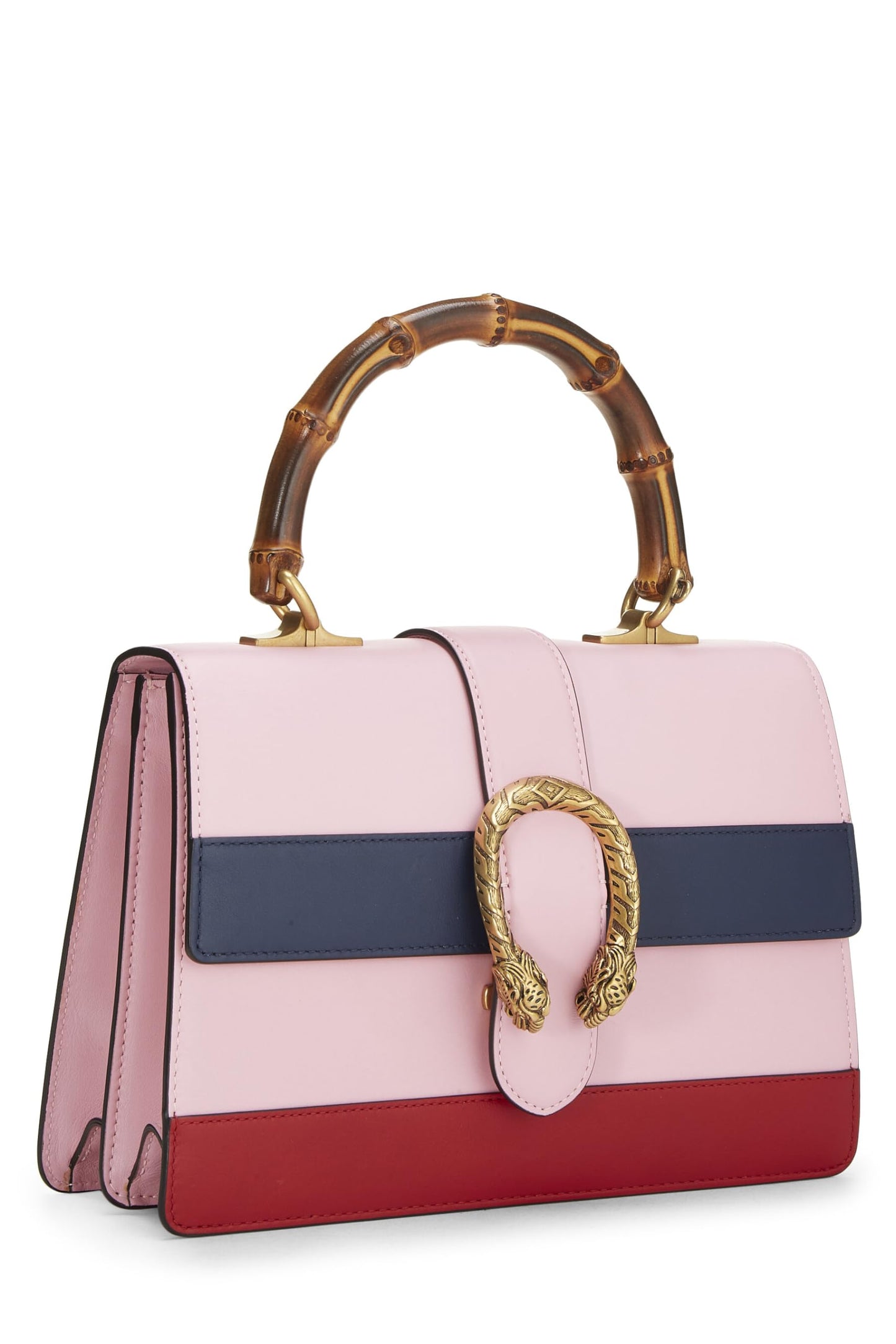 Gucci, Pink Leather Dionysus Bamboo Handbag, Pink