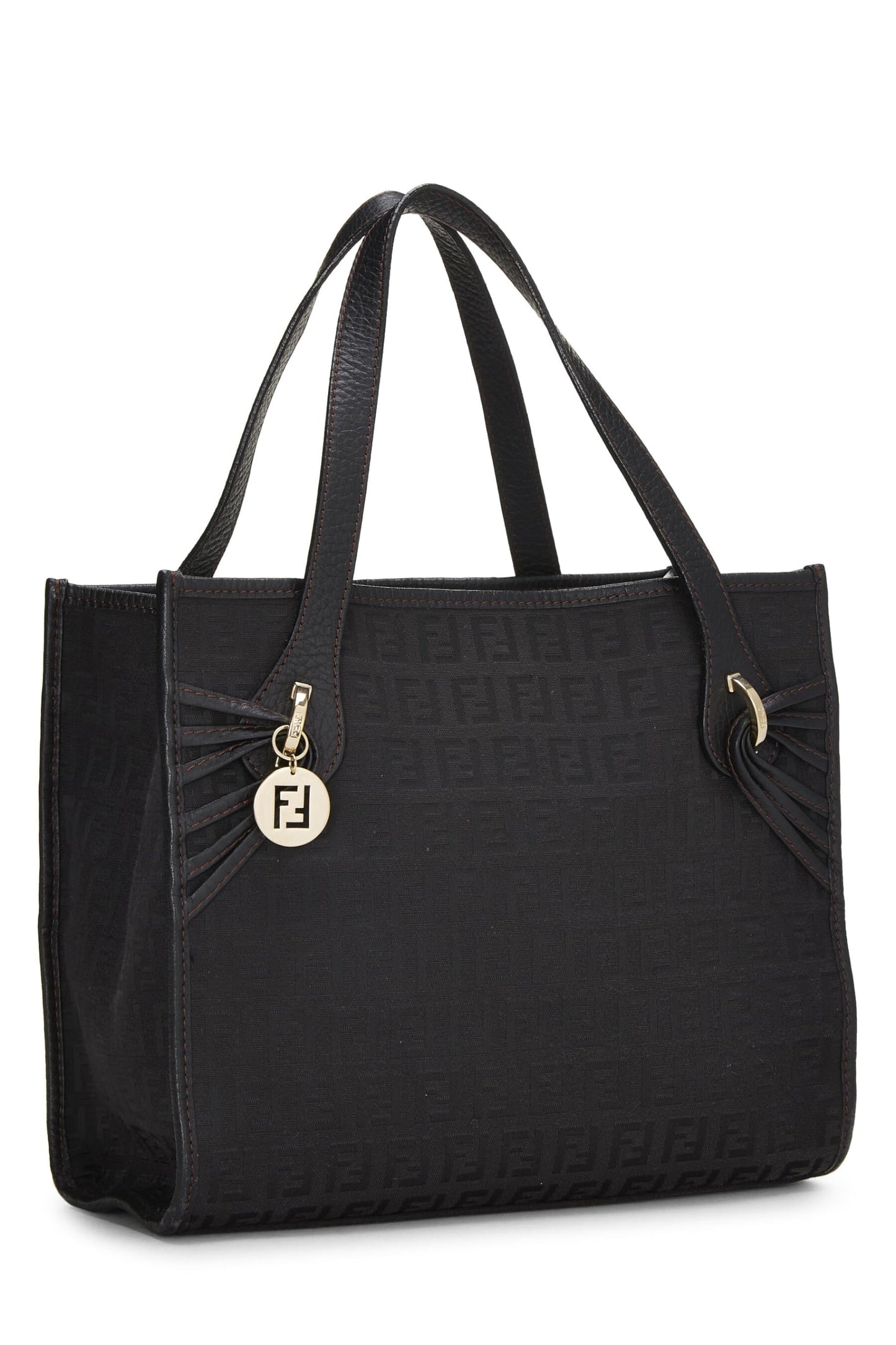 Fendi, Black Zucchino Canvas Tote Small, Black