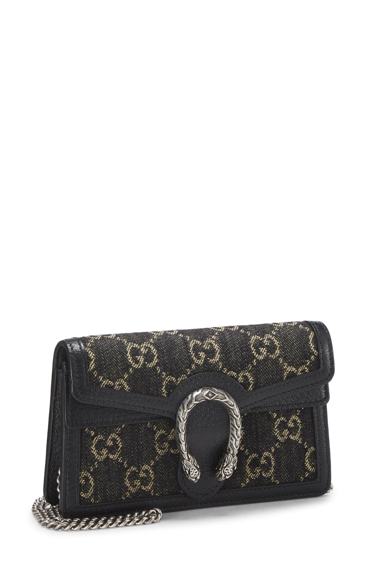 Gucci, Black Denim Dionysus Crossbody Super Mini, Black