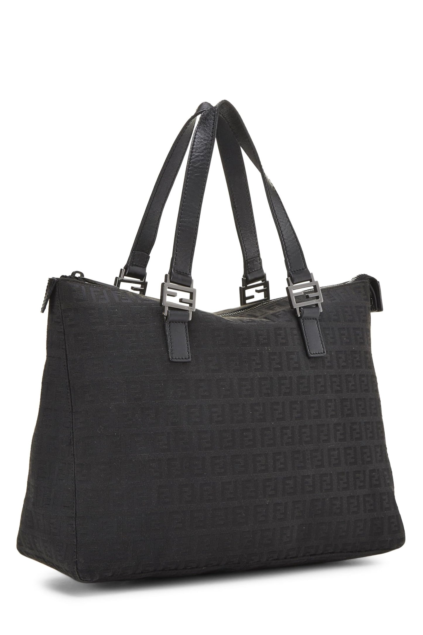 Fendi, Black Zucchino Canvas Tote, Black