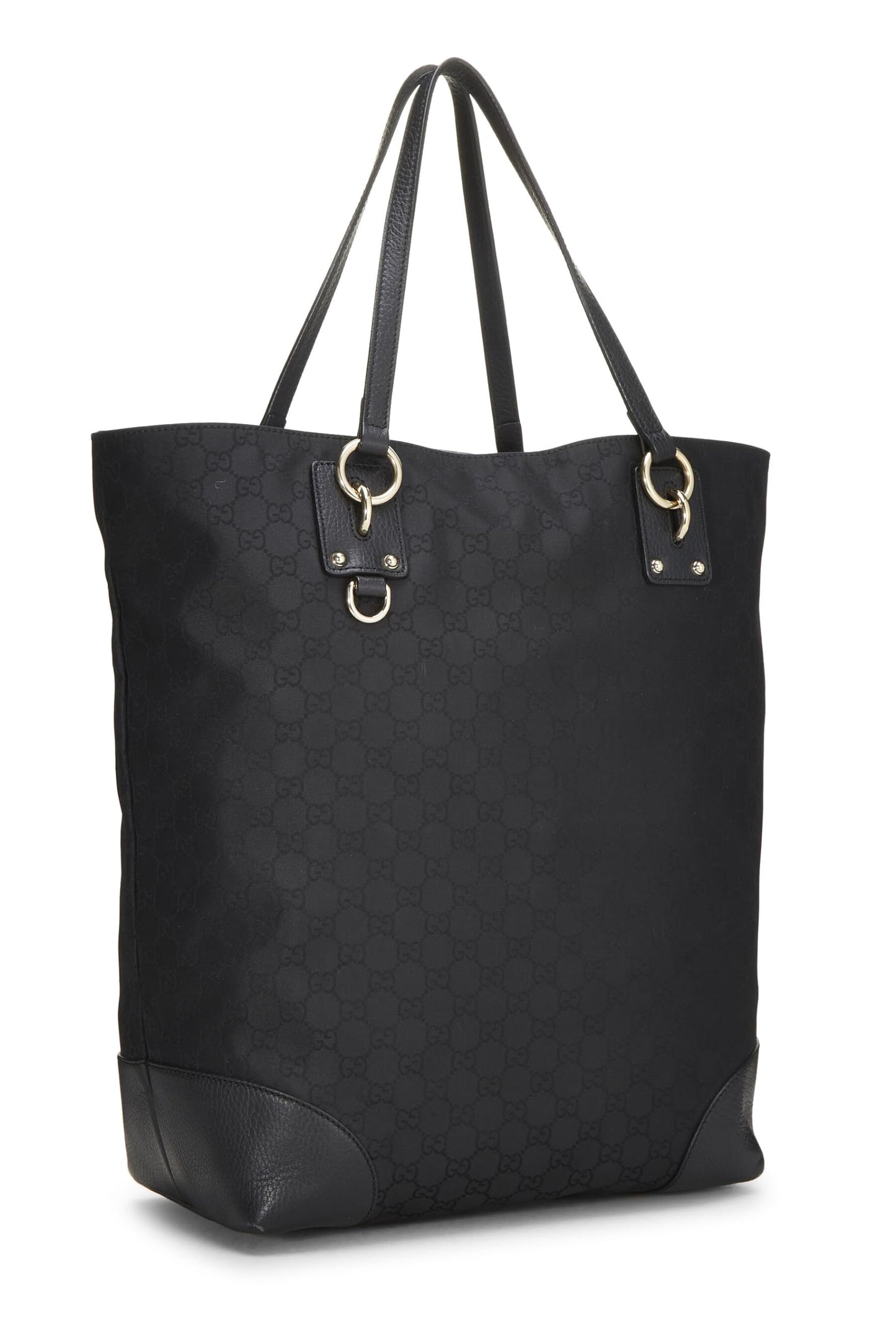 Gucci, Black Nylon GG Tote Bag, Black