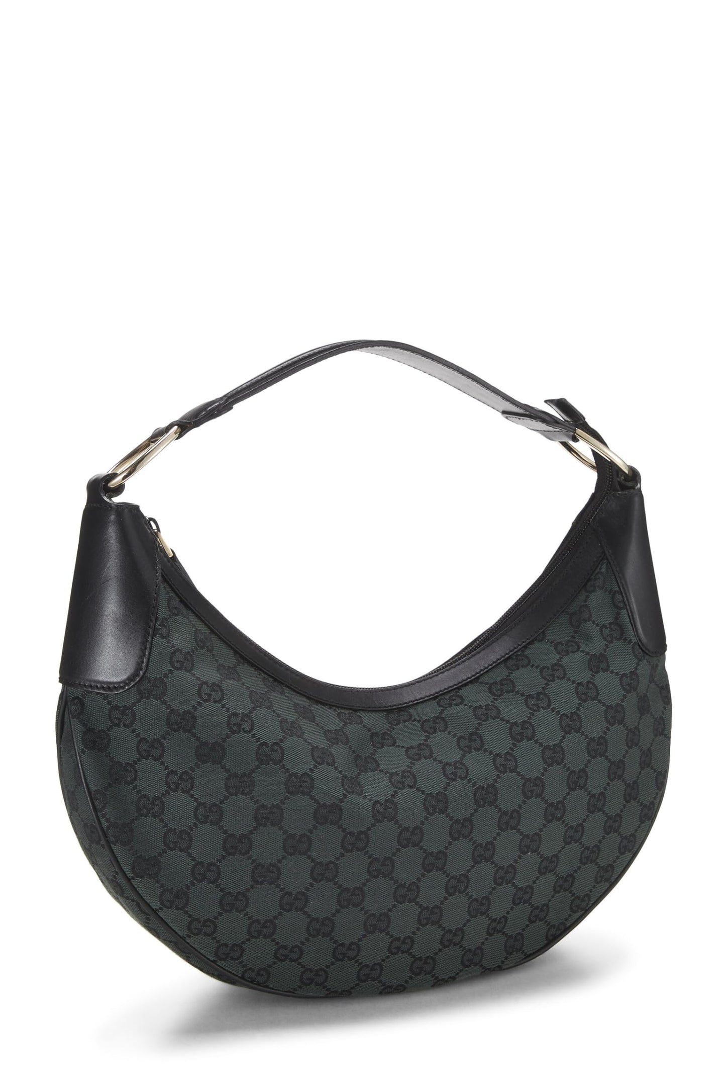 Gucci, Green GG Canvas Half Moon Hobo, Green