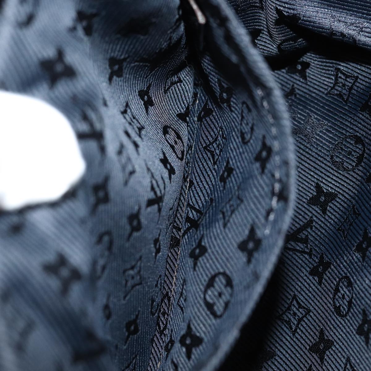 LOUIS VUITTON Monogram Satin Pochette Devi MM Clutch Bag Black M93196 72333