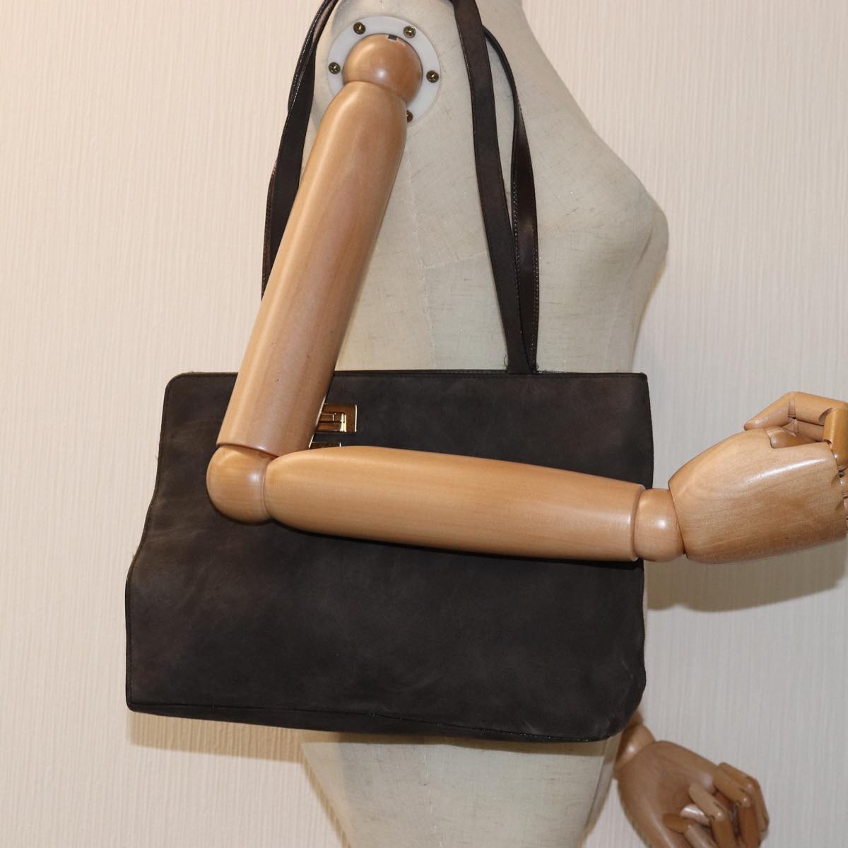 GUCCI Tote Bag Suede Brown 002 2684 0344 73890