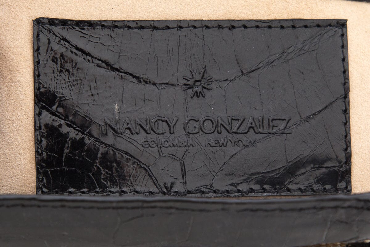 Nancy Gonzalez Black Crocodile Tote