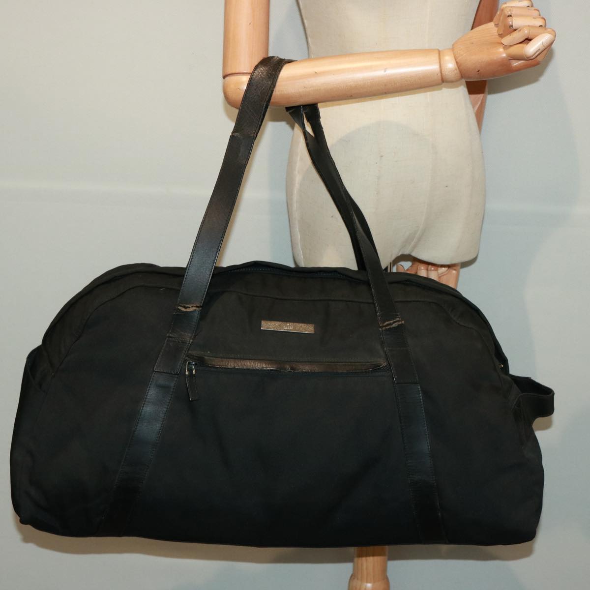 GUCCI Boston Bag Nylon Black 02697 213317 76169