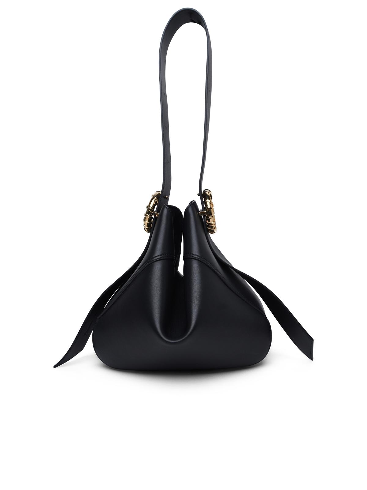 Lanvin 'Mélodie' Black Leather Hobo Bag Woman