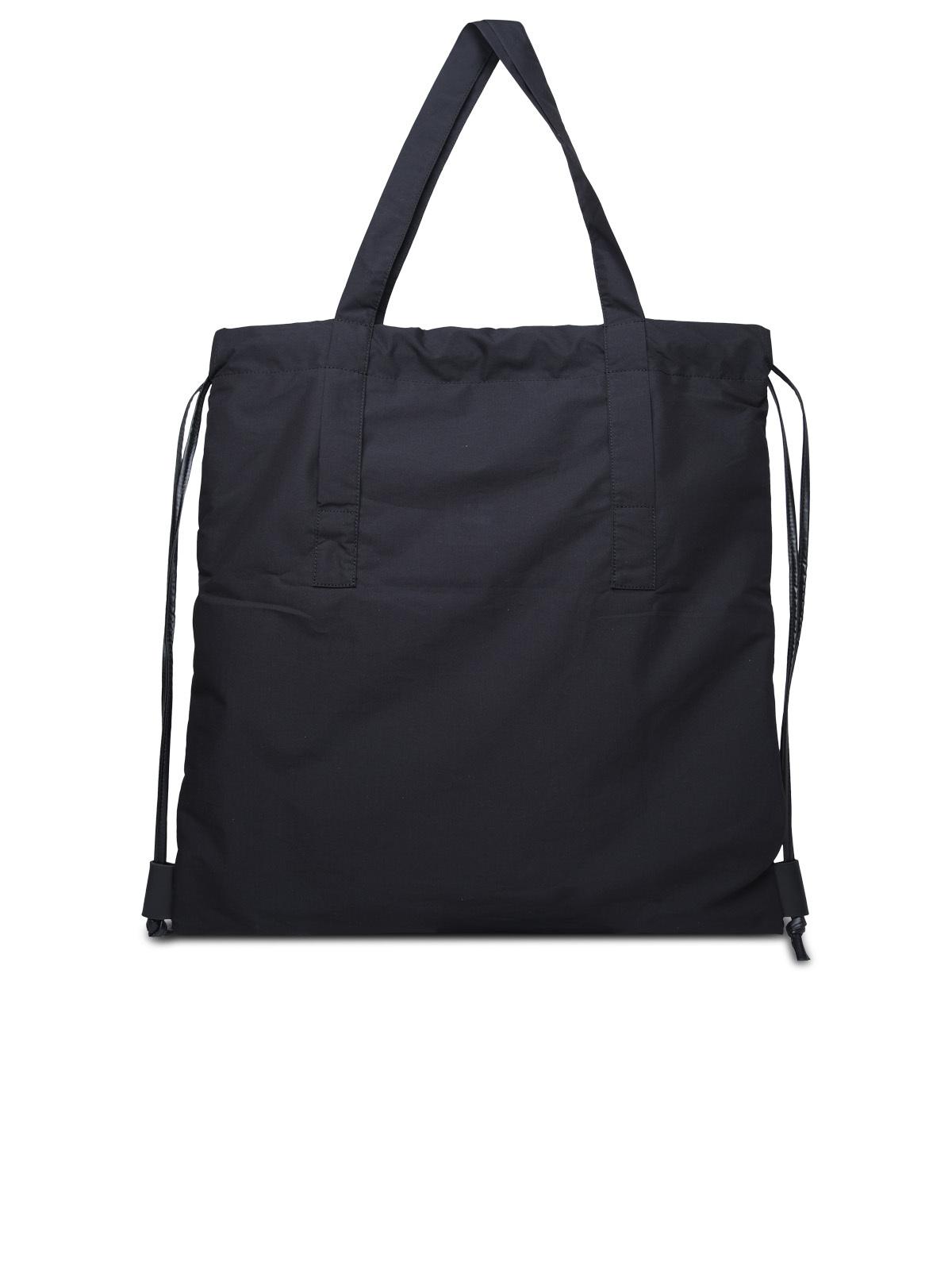 Moncler Black Cotton Blend Tote Bag Man